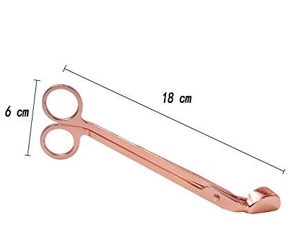 CRIVERS 2-Piece Rose Gold Stainless Steel Candle Wick Trimmer Set with Wick Catcher - Perfect for Aromatherapy, Home Decor & Gift Giving