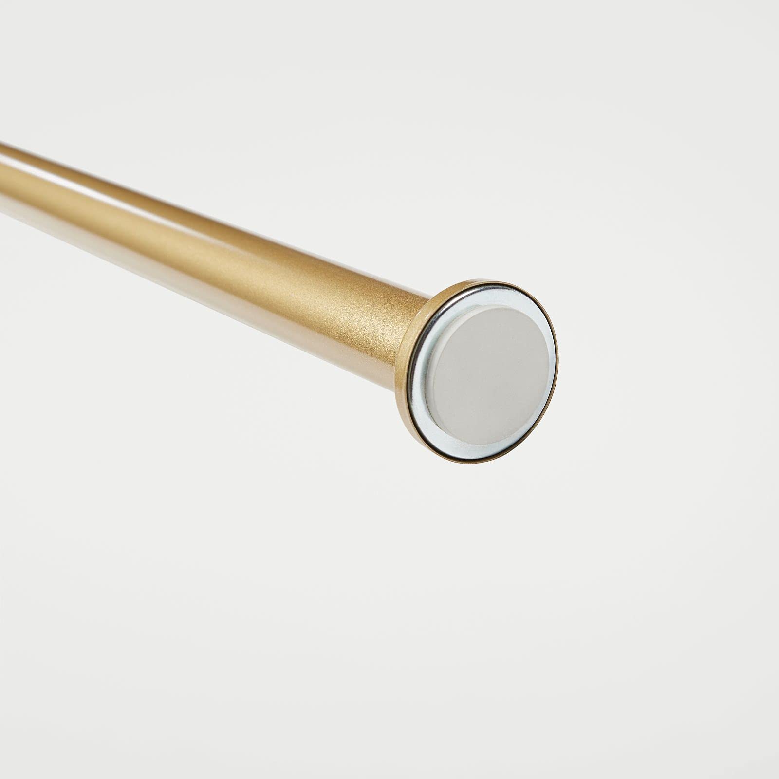 Premium Gold Adjustable Tension Curtain Rod 24-40 Inches for Windows - Perfect for Living Room, Bedroom & Home Decor