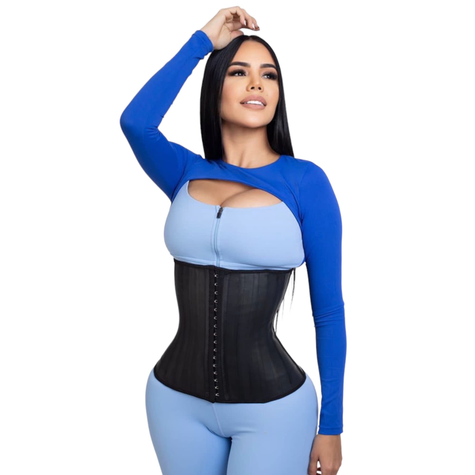 Colombian Latex Waist Trainer & Body Shaper Belt - Slimming Corset for Tummy Control - Perfect for Postpartum, Weight Loss & Workouts