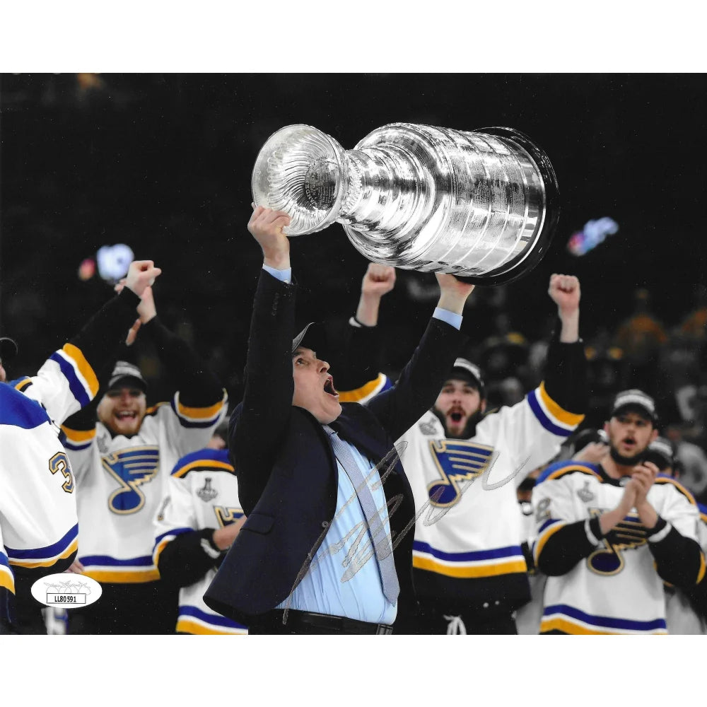 Craig Bercoe Autographed 8x10 Photo with JSA COA - Signed NHL St. Louis Blues Coach Memorabilia - Perfect for Sports Collectors, Man Cave Decor & Hockey Fan Gifts