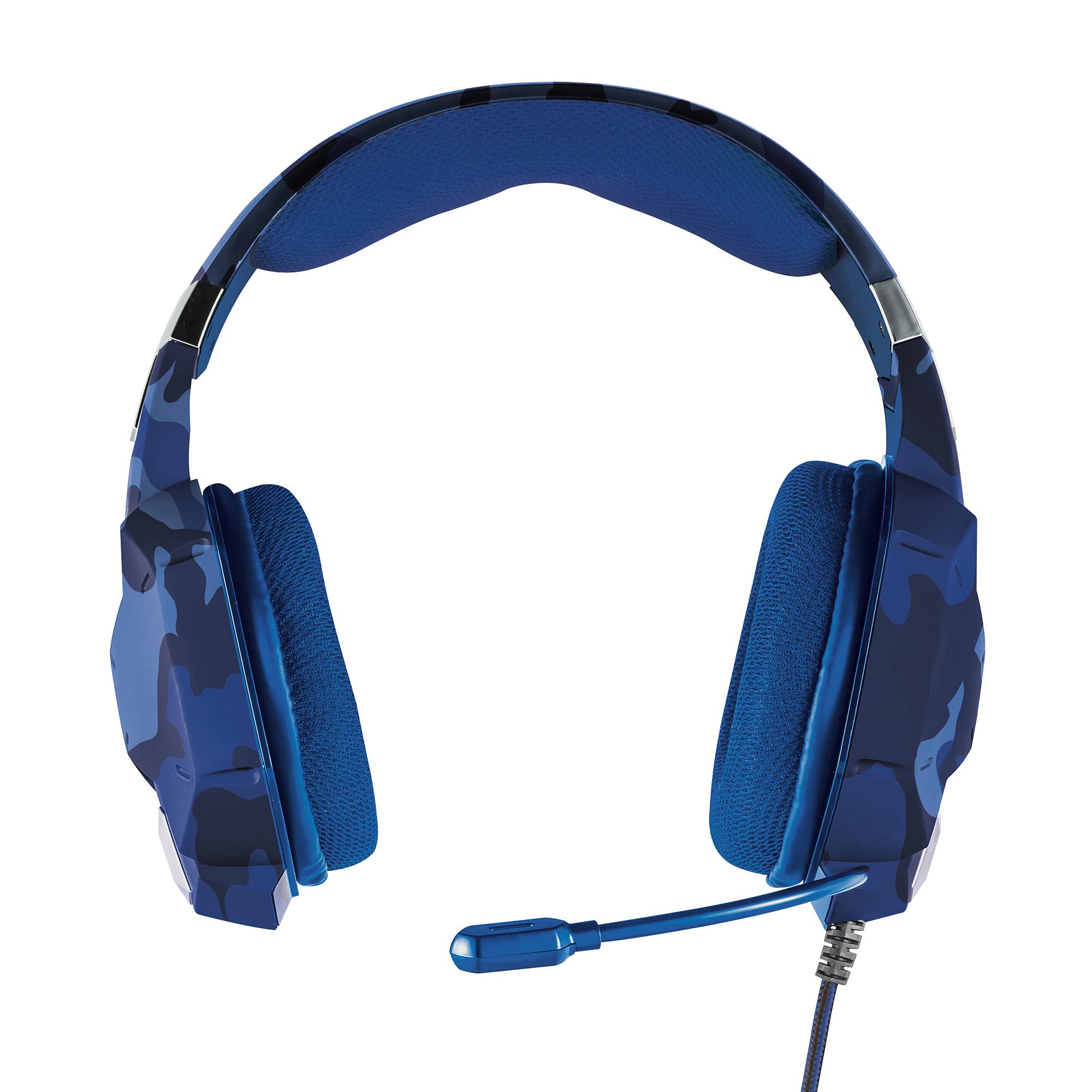 Trust GXT 322D Wired Gaming Headset with Flexible Microphone for PS4 & PS5 - Blue Medium - Noise Cancelling Over-Ear Headphones for PC, Xbox, Playstation Gaming & Online Classes