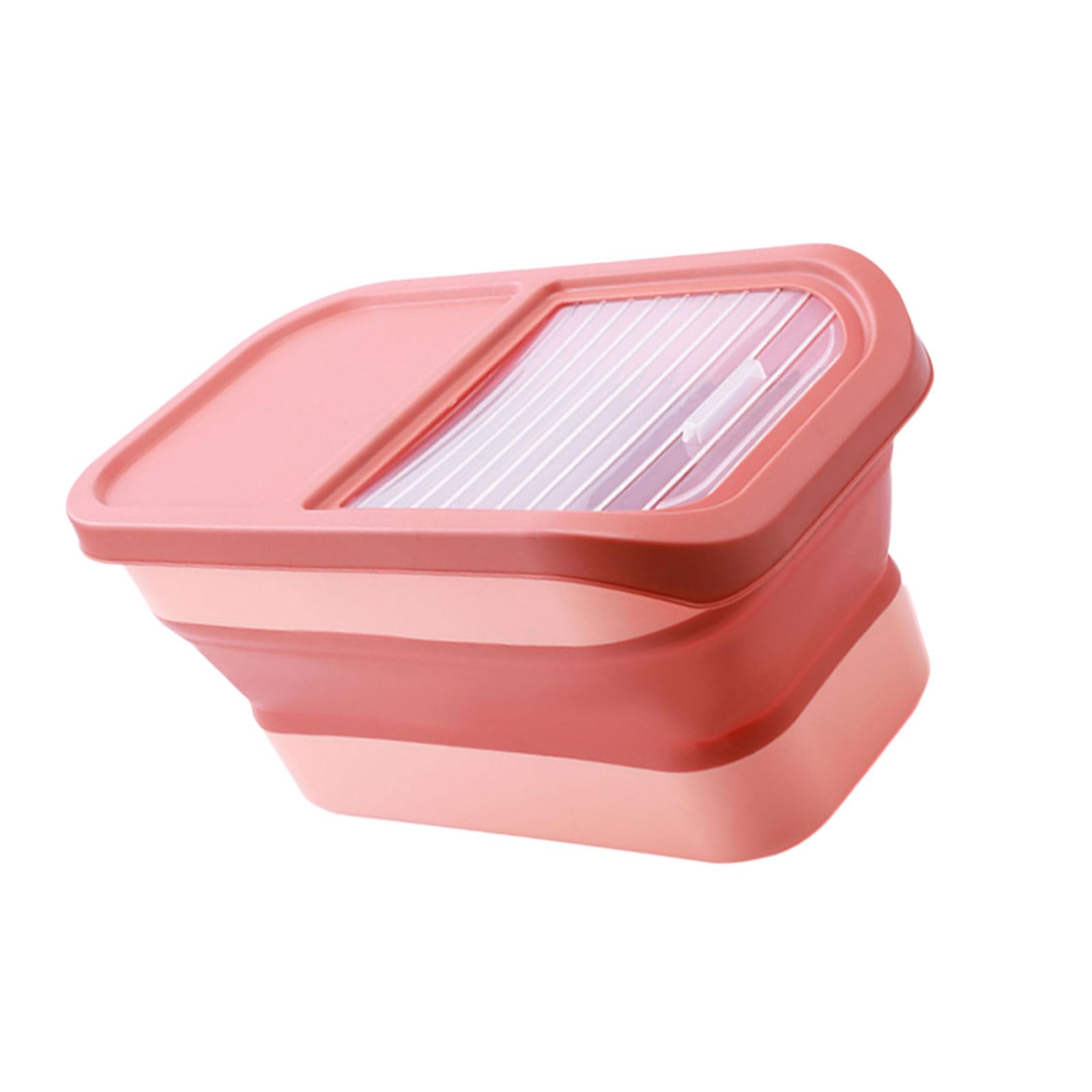 Foldable Food Storage Container with Lid - Airtight Seal for Dog Snacks, Meal Prep & Kitchen Organization | Portable, Space-Saving Design for Travel, Camping & Home Use