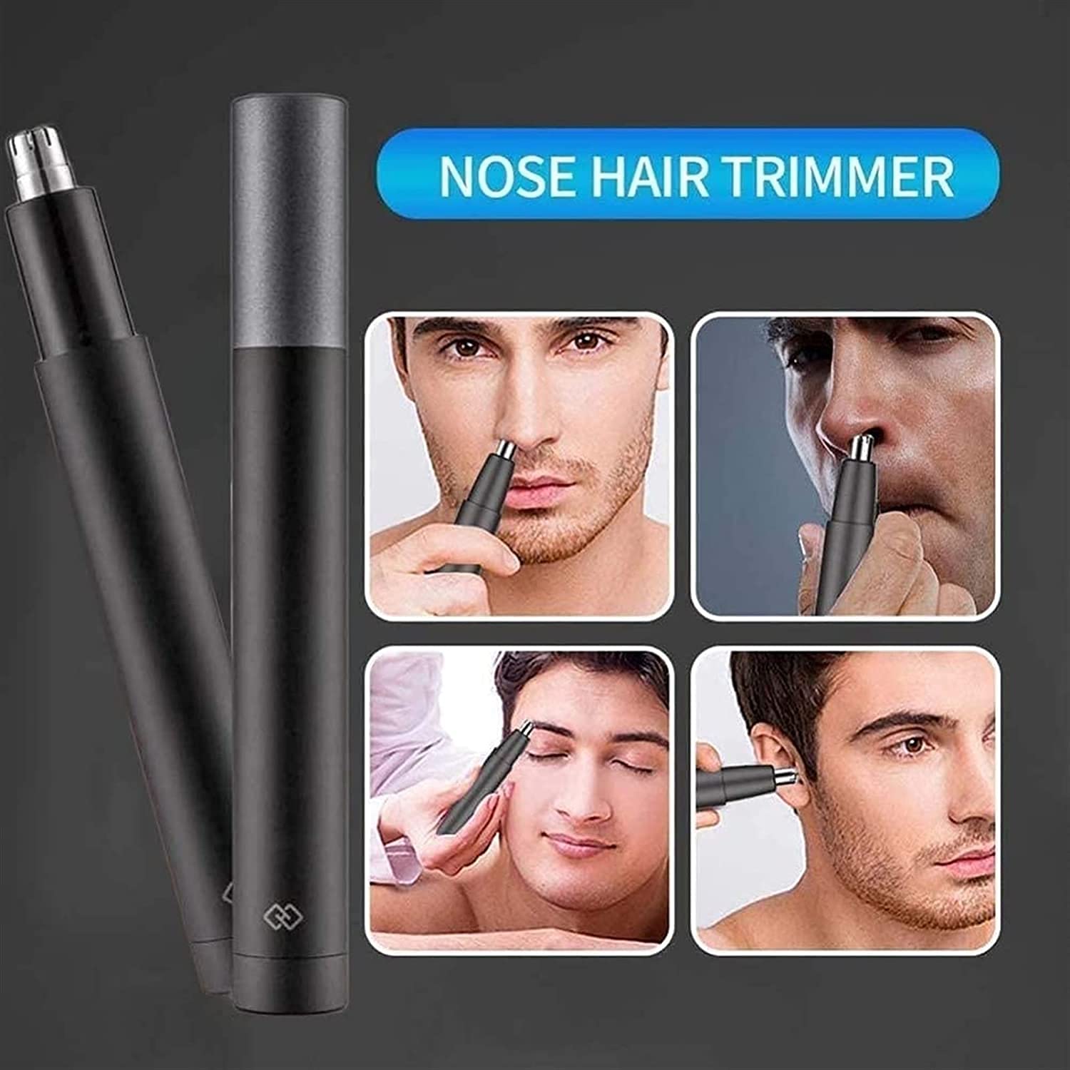 Premium Nose & Ear Hair Trimmer for Men - Rechargeable Wet/Dry Electric Groomer with LED Light - Painless & Easy to Clean - Perfect for Travel, Home & Personal Grooming