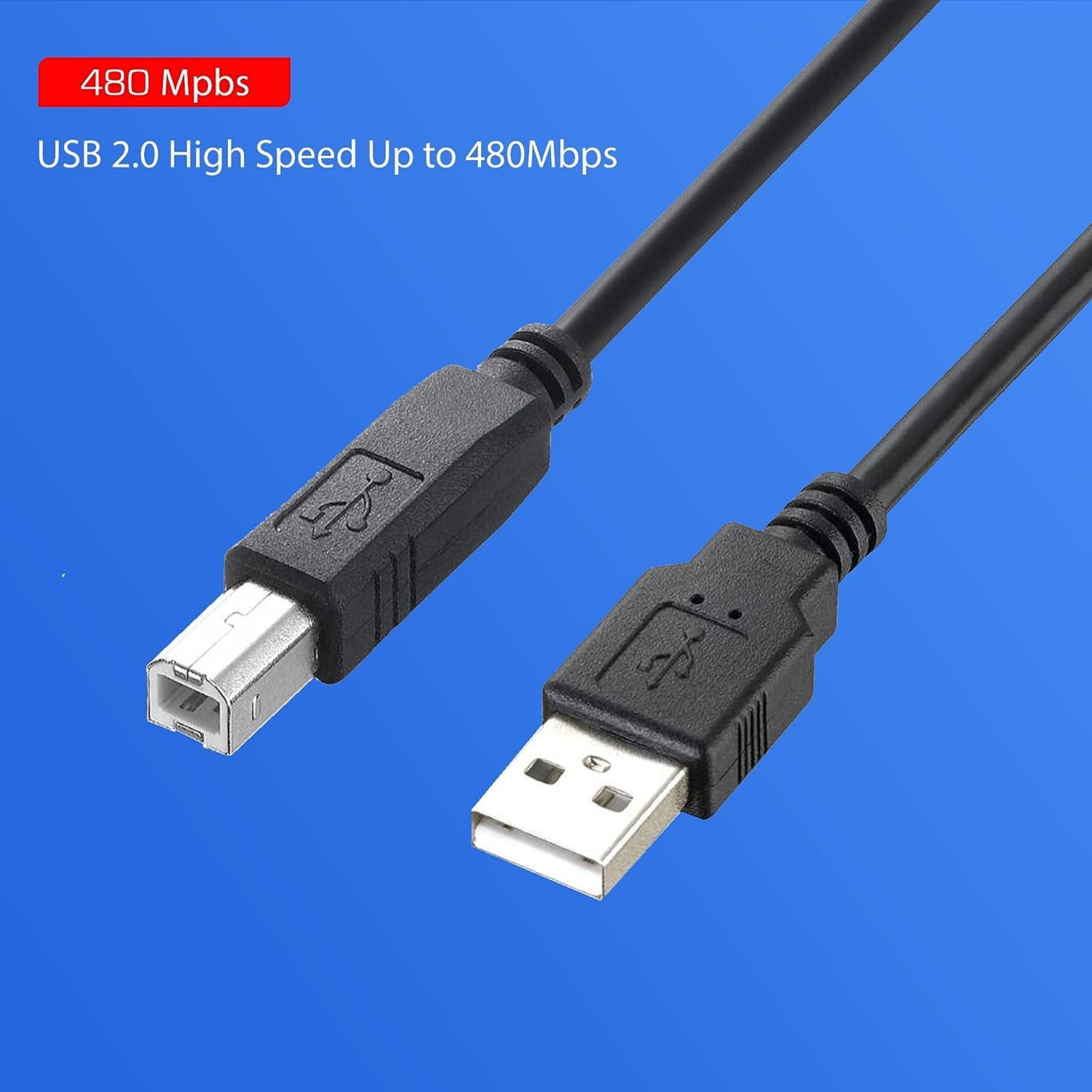 LIONX 10FT USB Printer Cable - High-Speed USB A to B Cord for HP, Canon, Epson, Brother Printers & Scanners - Durable Connectivity for Home Office & Small Business Printing Needs