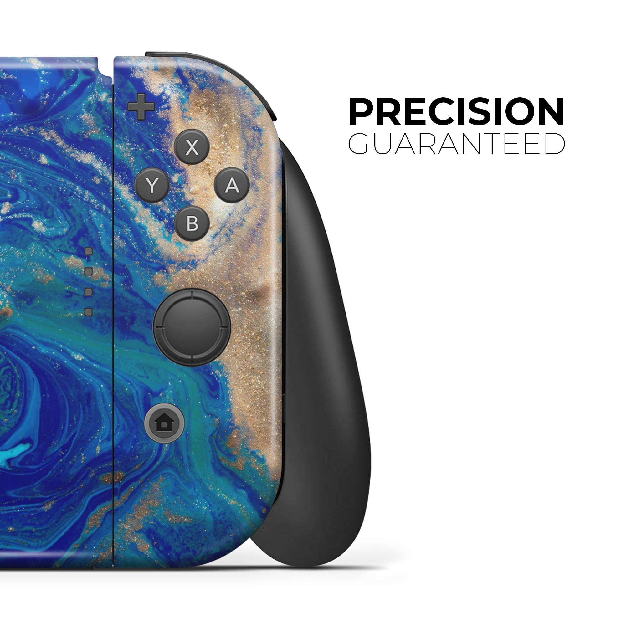 Nintendo Switch Joy-Con Skin Decal - Scratch-Resistant Removable Vinyl Wrap Cover in Vivid Blue Gold Acrylic - Protective Gaming Accessory for Enhanced Grip & Style - Perfect for Switch Gaming Sessions & Travel Protection