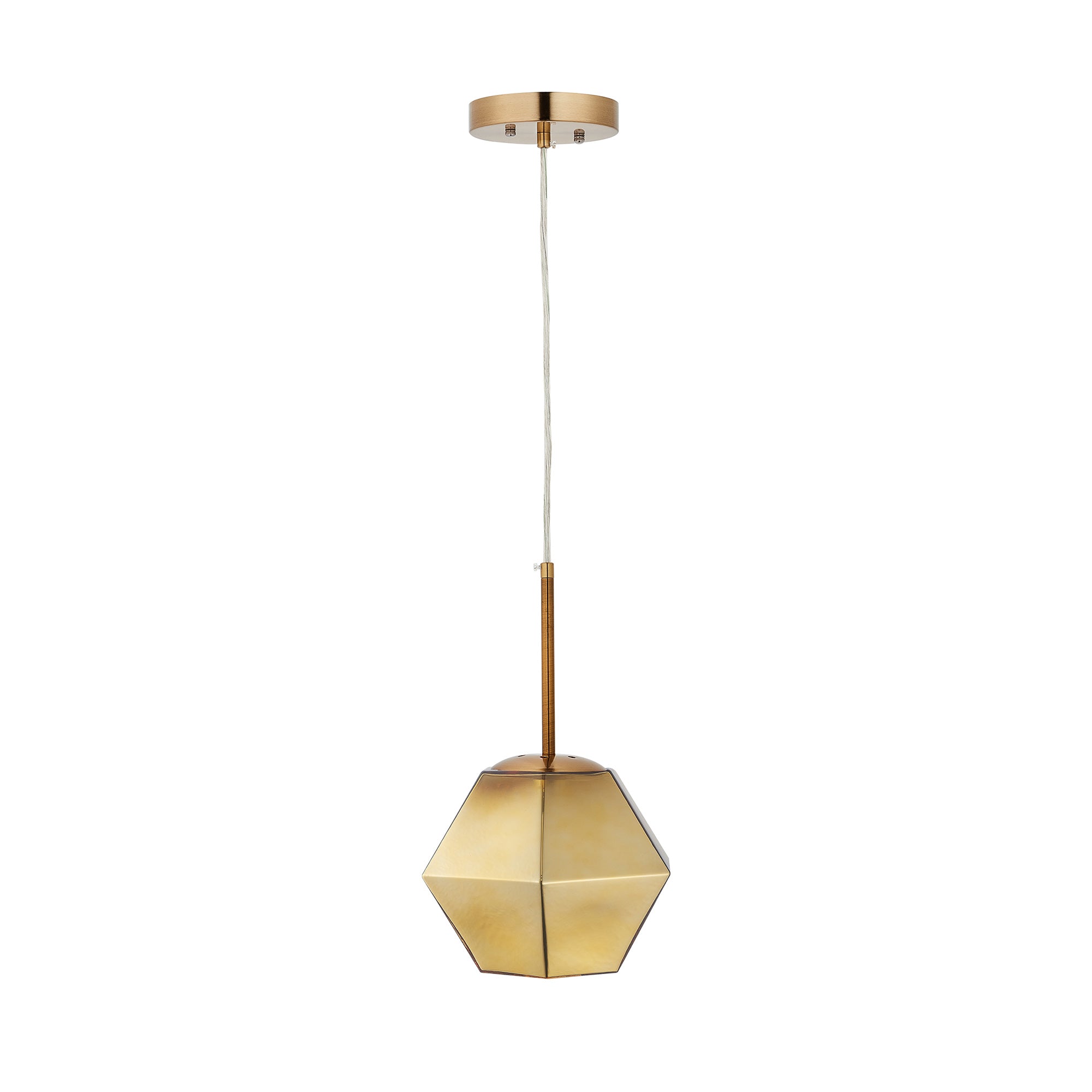 CARRO HOME Pegasus Jewel Tone Glass Pendant Light - Elegant Ceiling Lighting Fixture for Dining Room, Kitchen, Bedroom & Living Room Decor