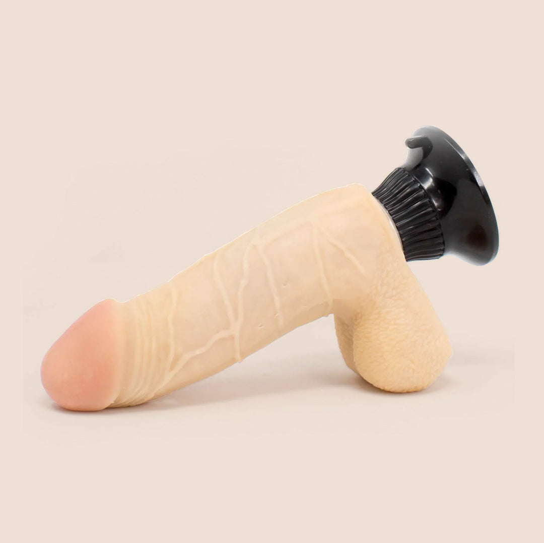 Real Feel Deluxe No. 1 - 6.5 Inch Realistic Vibrating Dildo with Strong Suction Cup Base for Hands-Free Play | Waterproof & Body-Safe Silicone Adult Toy for Couples & Solo Pleasure | Bedroom, Shower & Travel Sex Toy