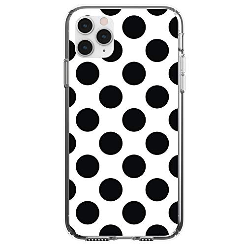 Black & White Polka Dots On Clear Case