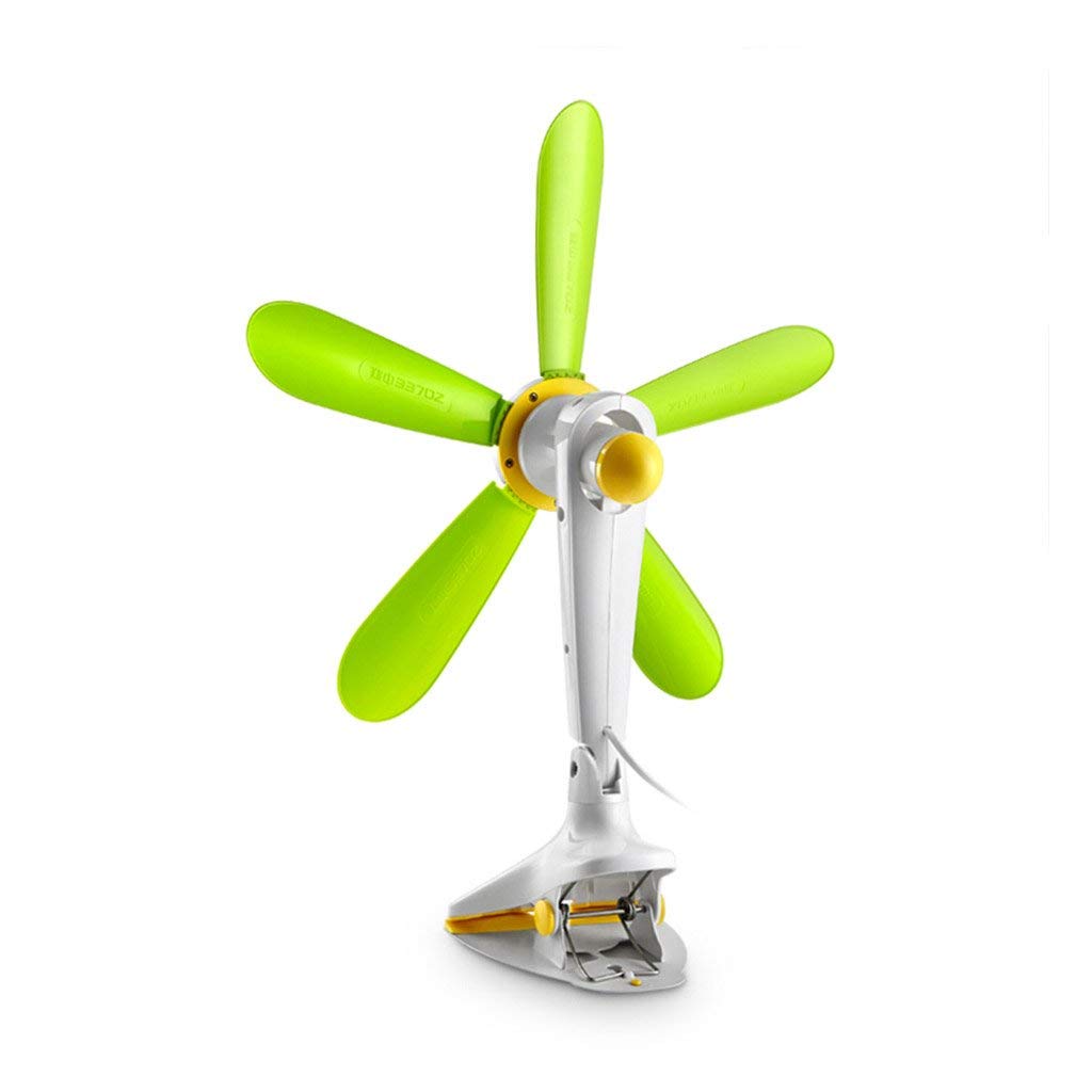 LXB Silent Mini Clip-on Fan with Switch - Portable Desk Fan for Home, Office, Dorm & Student Study | Multi-Scenario Cooling Solution (Green)