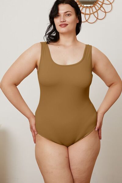 Square Neck Sleeveless Bodysuit for Women - Stretchy Slim Fit Tank Top - Summer Casual Wear for Outfits & Layering