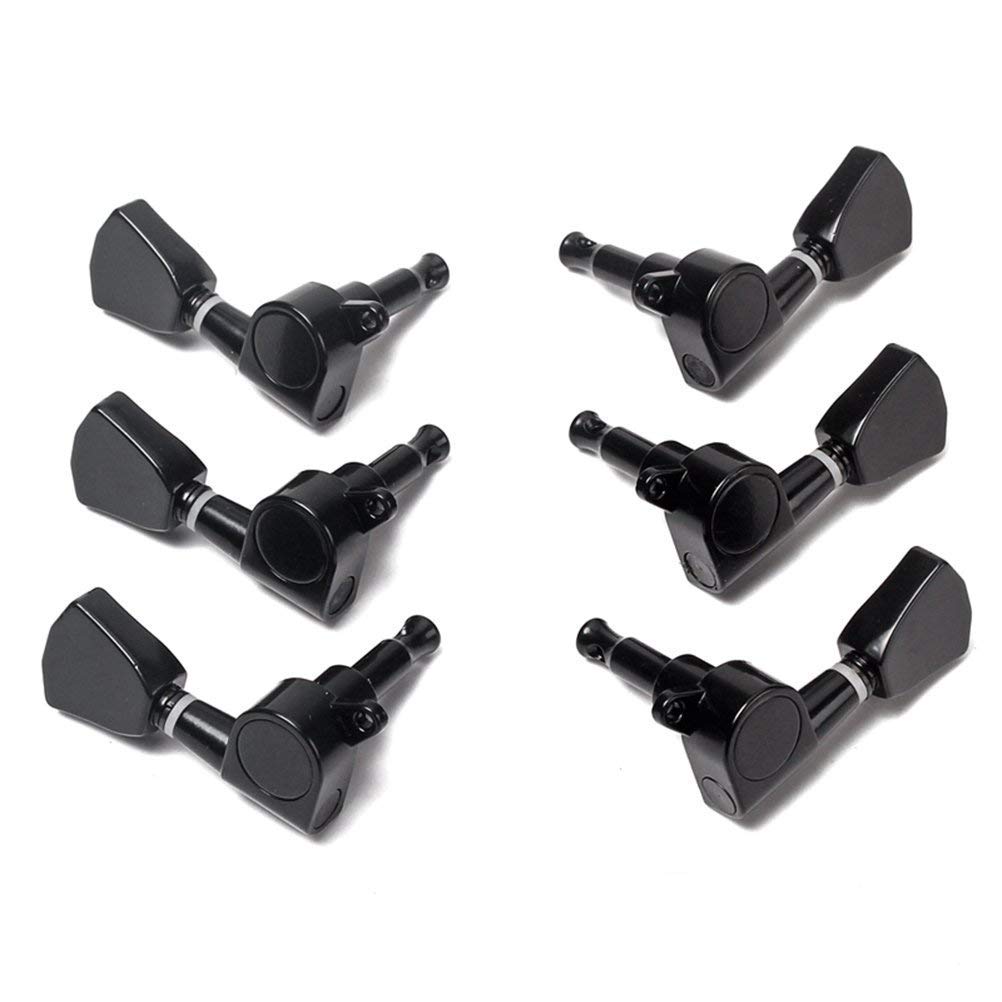 Premium Acoustic Guitar Tuners - Set of 6 (3 Left & 3 Right) High-Quality Tuning Pegs Machine Heads for Guitar String Replacement - Black - Perfect for Guitar Maintenance & DIY Repairs