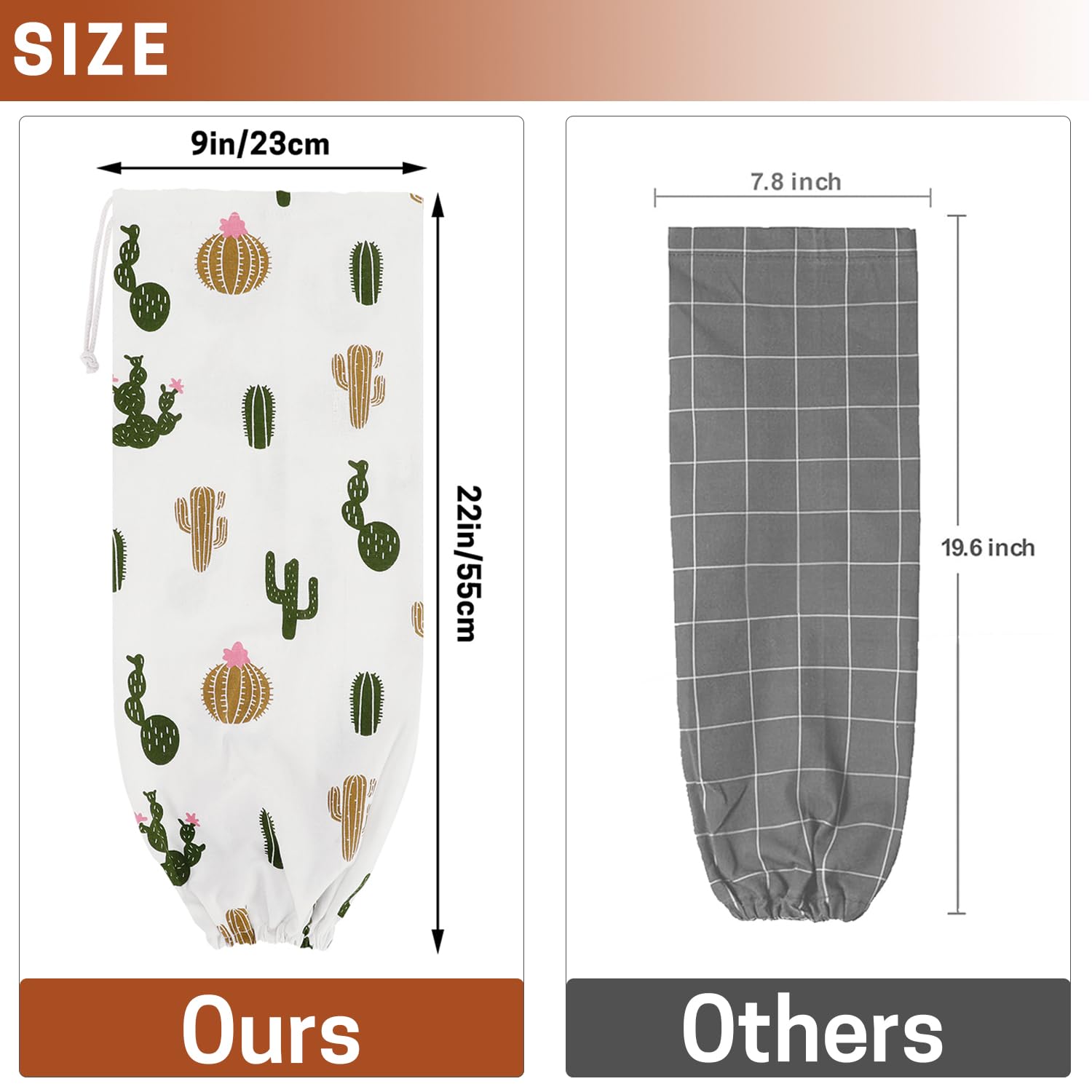 SWISSELITE 2-Pack Reusable Plastic Bag Holder & Organizer - Wall Mount Grocery Bag Storage Dispenser (22x9 Inches) - Perfect for Kitchen, Pantry, Garage & Supermarket Shopping Storage
