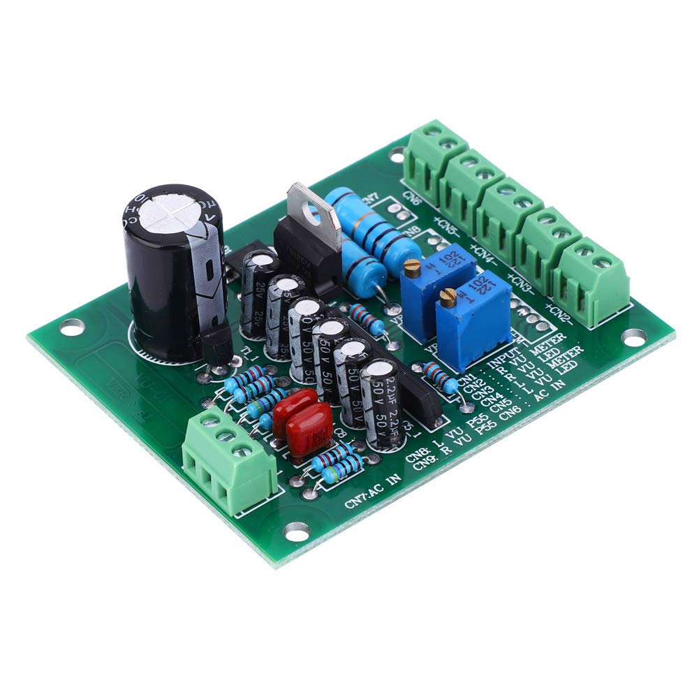Professional AC 12V Stereo VU Meter Driver Board Amplifier - Dual Channel Audio Level Indicator with Mute Function & Double-Sided PCB - Perfect for Home Studio, DJ Equipment, and Audio Level Monitoring Systems