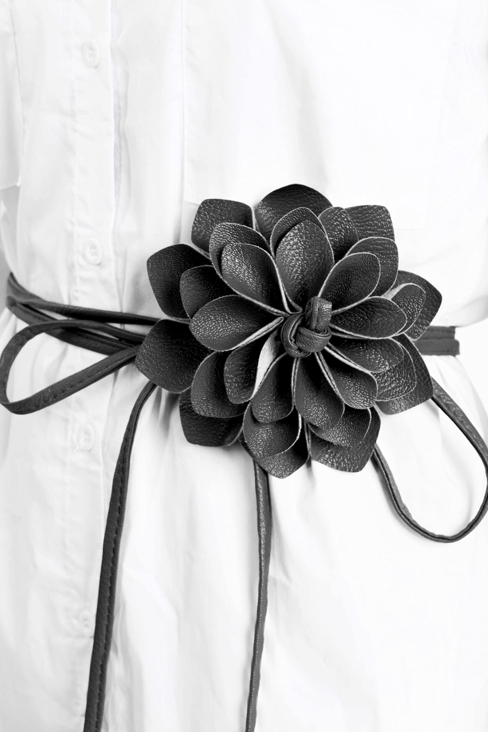 TeeYee Women's Floral Waist Chain - Elegant Wedding Belt for Dresses, Rope & Skinny Waistbands | Perfect for Bridal, Prom & Formal Occasions