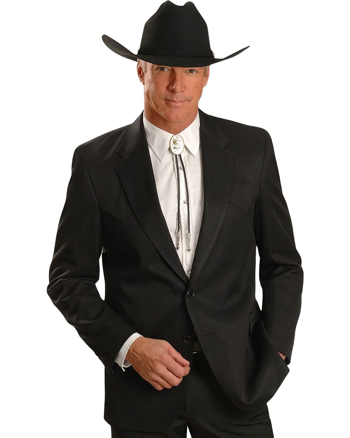 Circle S Men's Lubbock Suit Coat - Short, Regular & Tall Sizes - Black 40R US - Premium Western Blazer for Business Casual & Special Occasions
