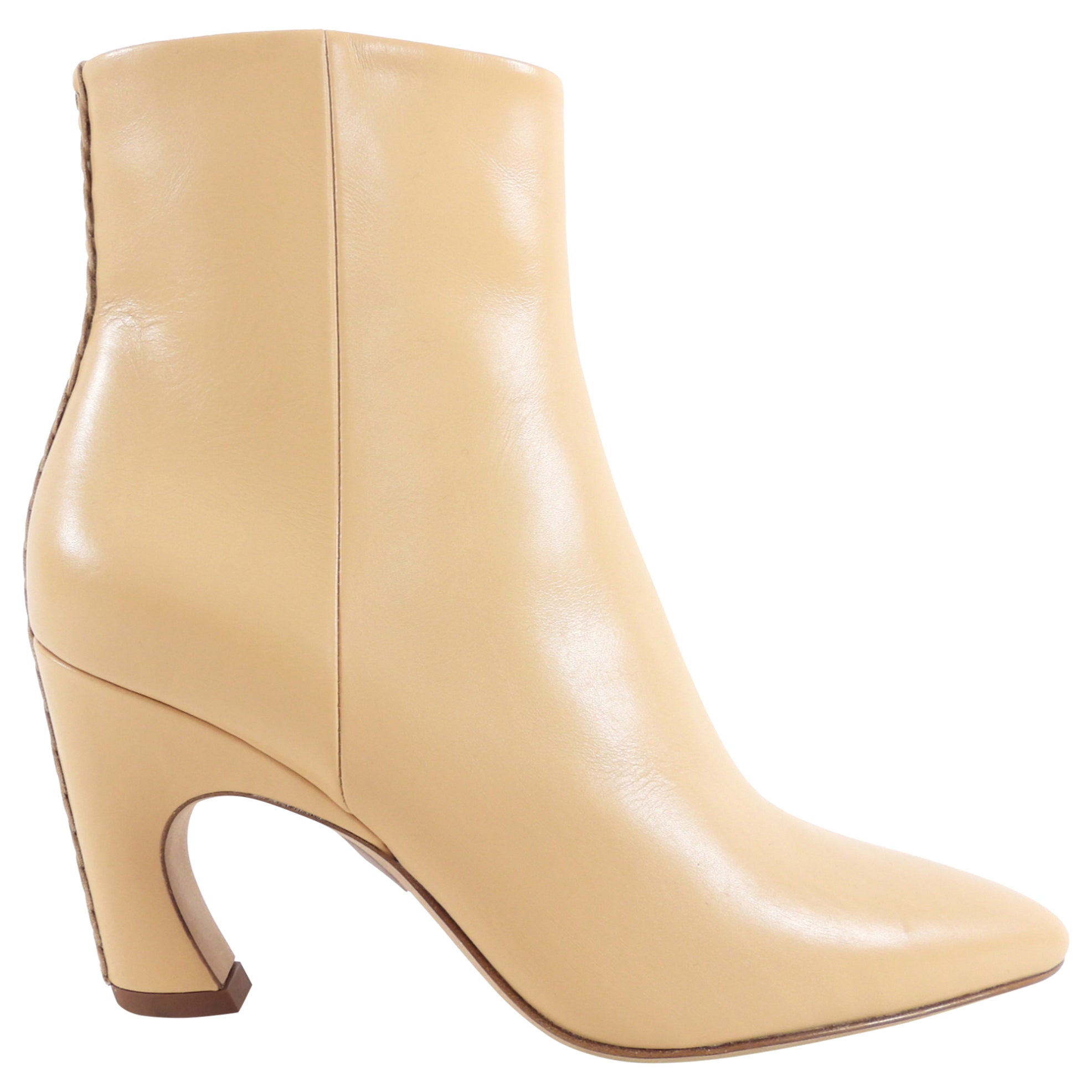 Chloe Oli Butterscotch Leather Heel Ankle Boots Women's Size 37 - Stylish Fall & Winter Fashion for Office, Party & Date Night