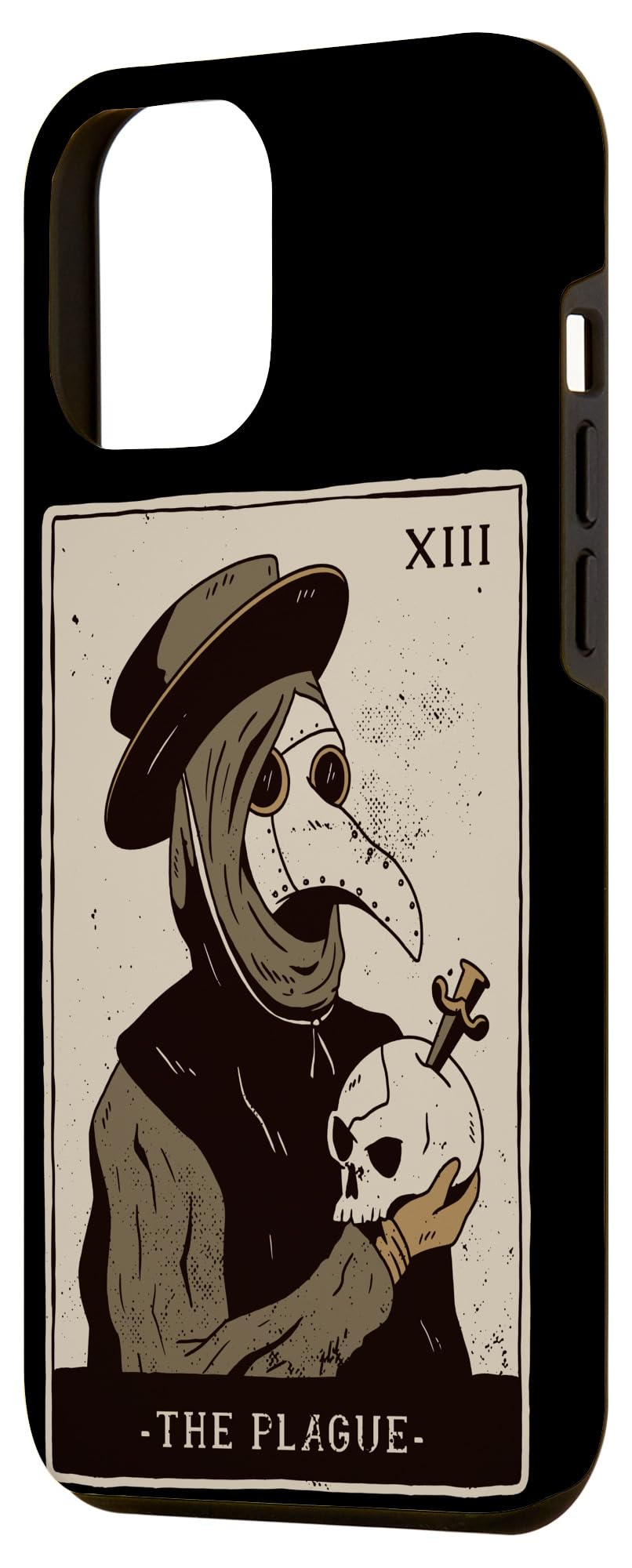 iPhone 12 Pro Max Plague Doctor Mask Tarot Card Occult Phone Case - Unique Gothic Horror Protective Cover for Halloween Cosplay, Renaissance Fairs & Dark Aesthetic Lovers