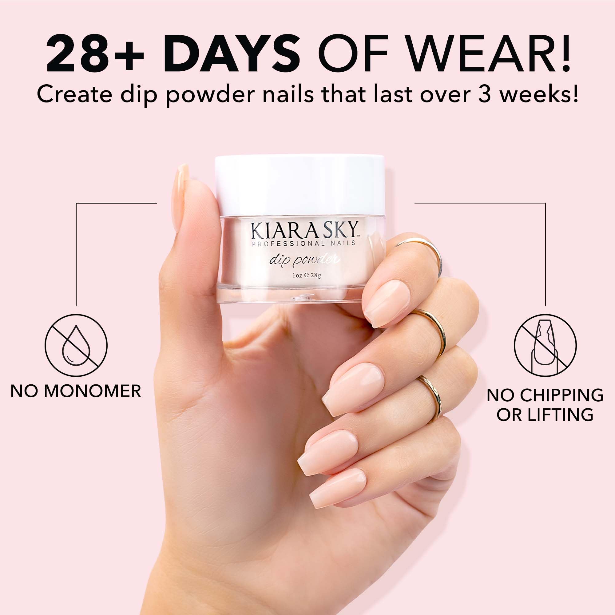 Kiara Sky Long Lasting Dip Powder Nails - I'm Not Red-E Yet (1 oz) | Vibrant Red Nail Dip for Salon-Quality Manicures at Home | Perfect for Parties, Weddings & Special Occasions