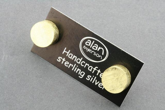 Sterling Silver & Gold Plated Circle Stud Earrings for Women - Perfect for Everyday Wear, Parties & Gifts