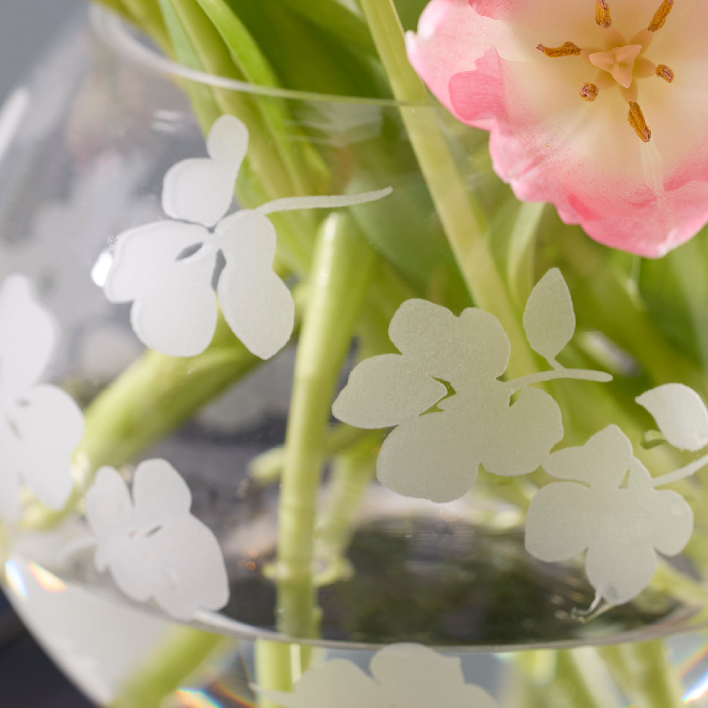 Spring Pansies Glass Petite Rose Bowl - Elegant Floral Centerpiece for Weddings, Home Decor & Gift Giving