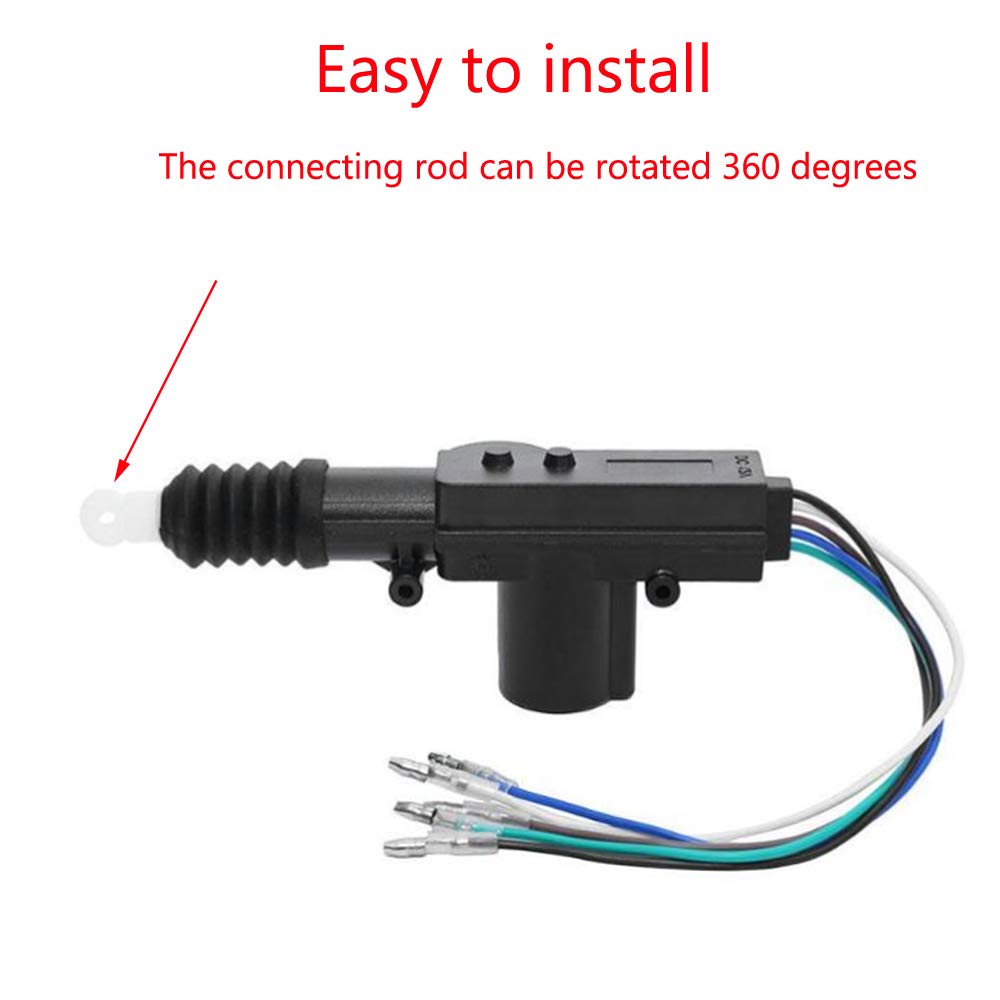 ESUPPORT Universal 12V 5-Wire Heavy Duty High Power Car Door Lock Actuator - Compatible with Most Vehicles, Central Locking System Upgrade for Smooth & Reliable Operation - Perfect for DIY Auto Repairs & Vehicle Security Enhancements