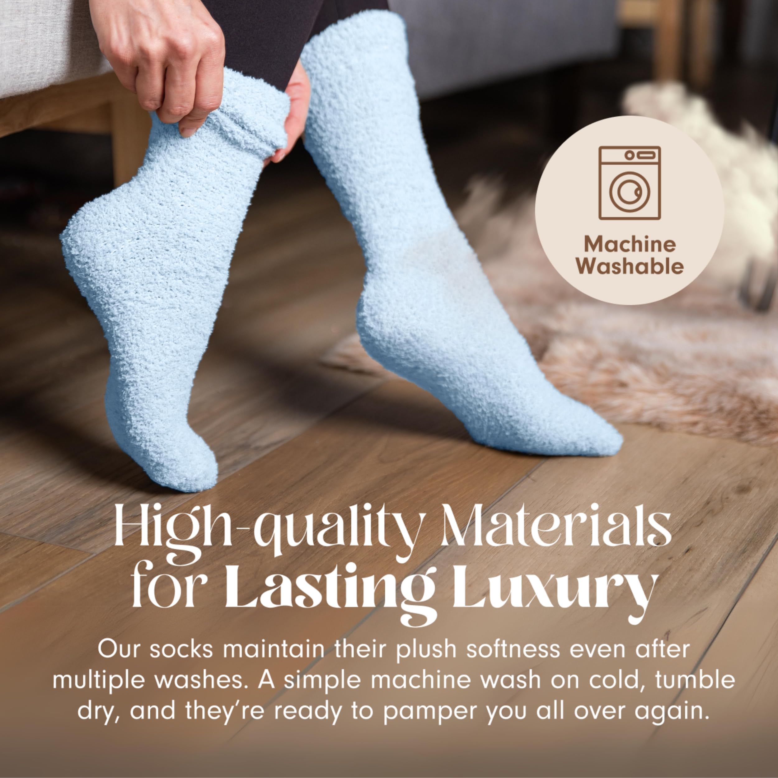 Unboxme Gifts Ultra Soft Cloud Socks for Women & Men - Warm & Cozy Luxury Sleep Socks with Plush Fabric - Perfect for Relaxing at Home, Yoga & Winter Comfort