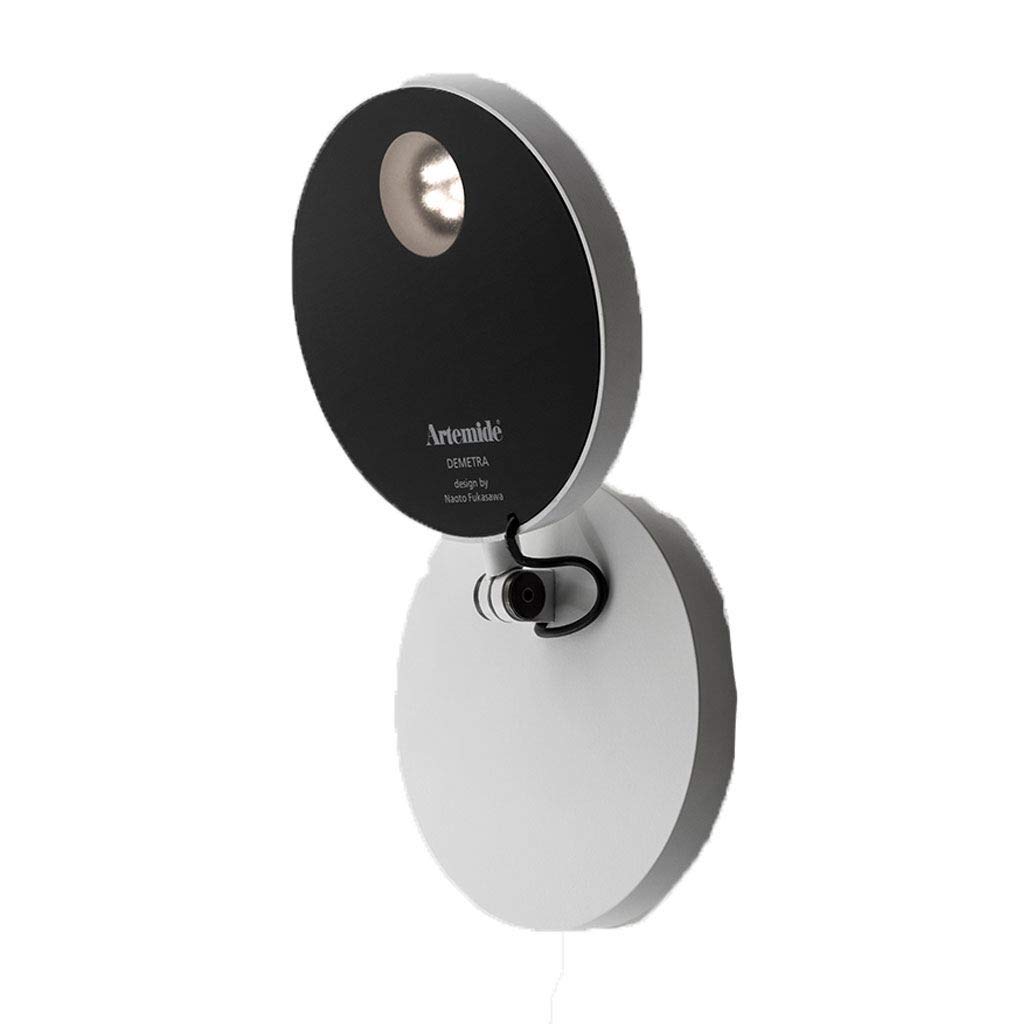 Artemide Demetra LED Wall Light - 9.2W 30K Warm White Spot Light with On/Off Switch - Perfect for Bedroom, Living Room & Hallway Lighting