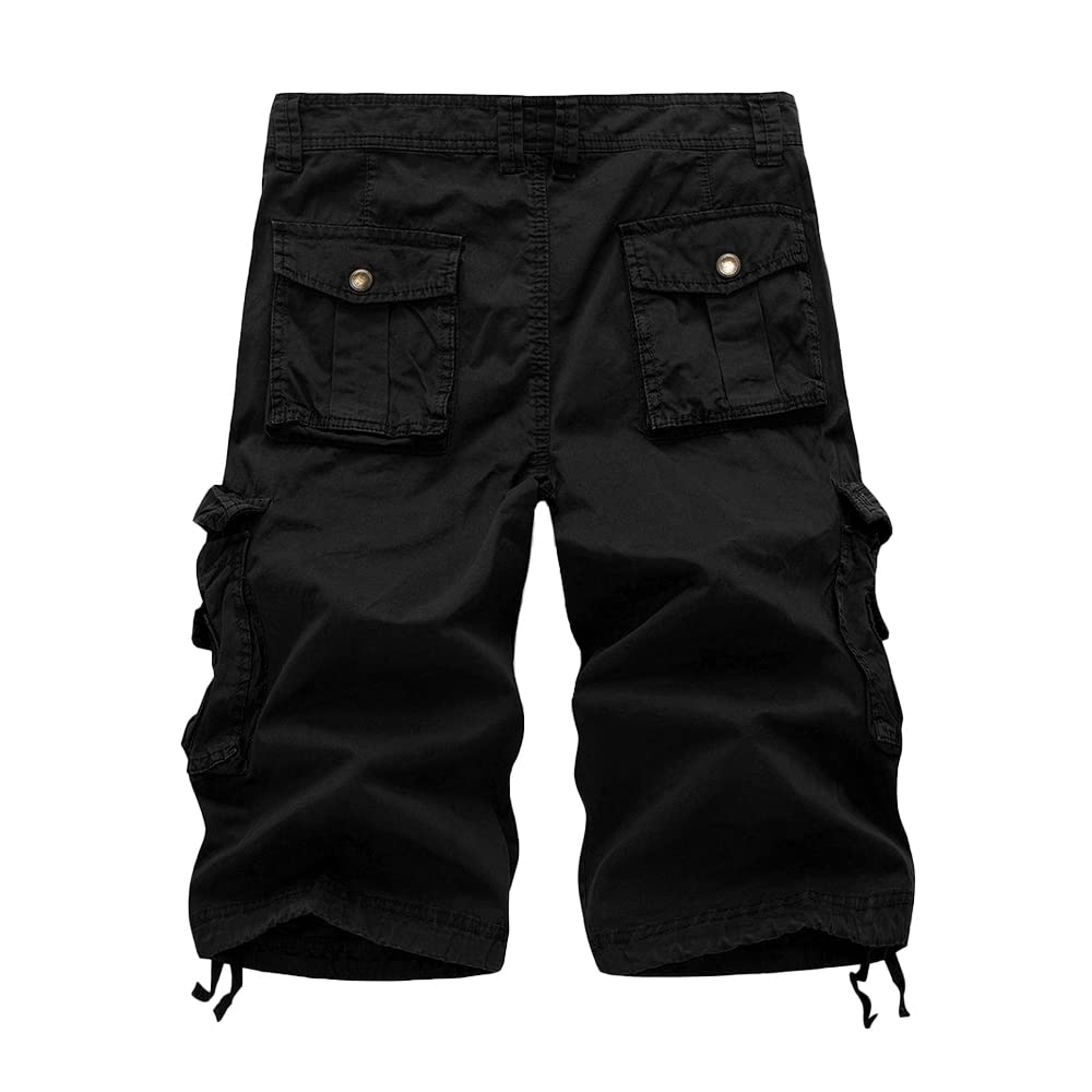 TRGPSG Men's Cargo Shorts - Relaxed Fit Cotton Capri Shorts with 13