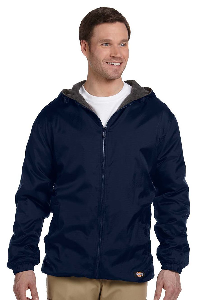 Dickies Men's Fleece-Lined Hooded Jacket - Warm Winter Coat for Outdoor Work & Casual Wear