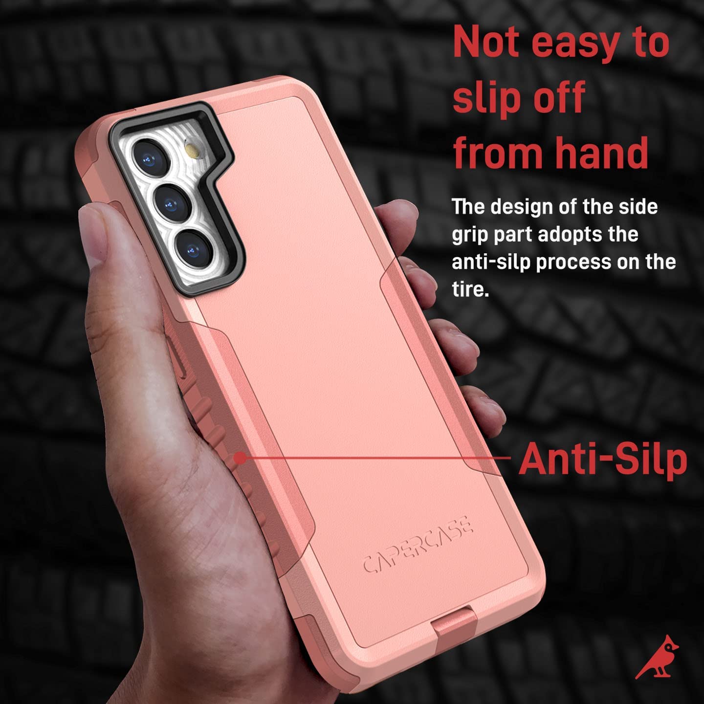 Samsung Galaxy S21 Case - Shockproof Protective Phone Cover with Slim Fit Design - Pink - Perfect for Daily Use, Travel & Outdoor Activities