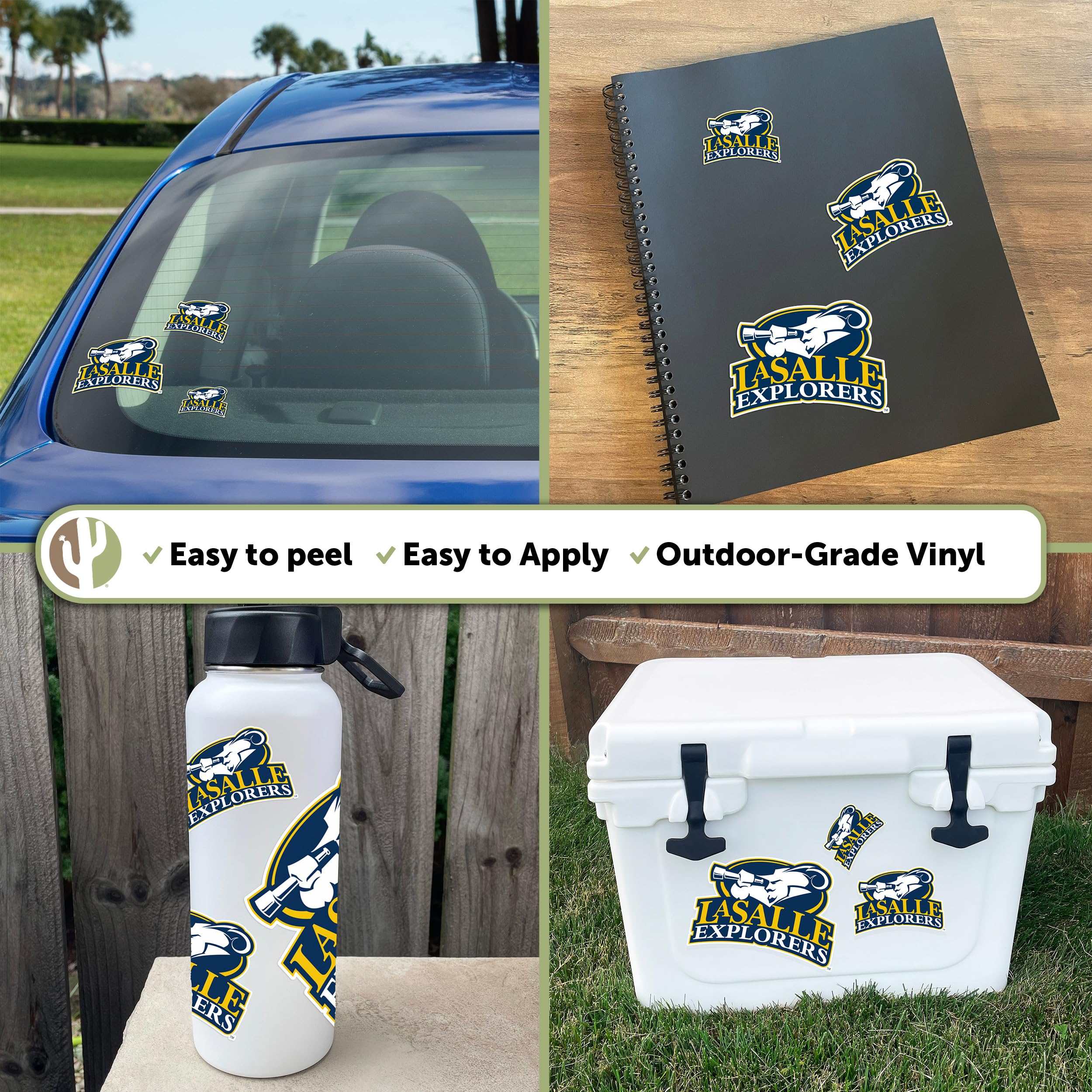 Desert Cactus LSU Sticker - La Salle University Vinyl Decals for Laptop, Water Bottle, Car & Scrapbook - Waterproof & Durable (Type 3-1) - Perfect for College Students, Fans & DIY Craft Projects