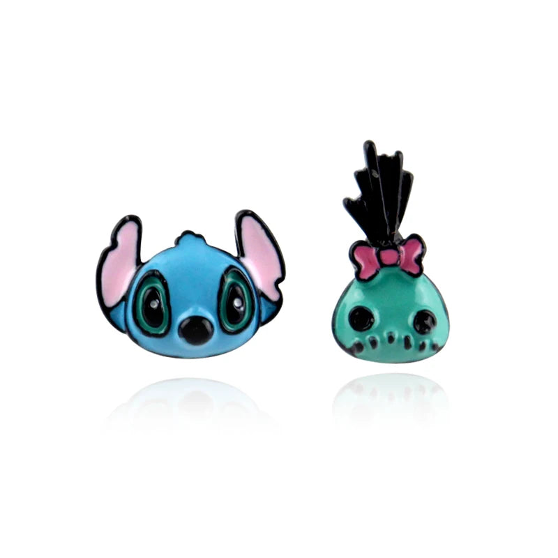 Disney Lilo & Stitch Heart Necklace - Cute Cartoon Jewelry for Women & Girls - Perfect Gift for Disney Fans, Cosplay & Everyday Wear