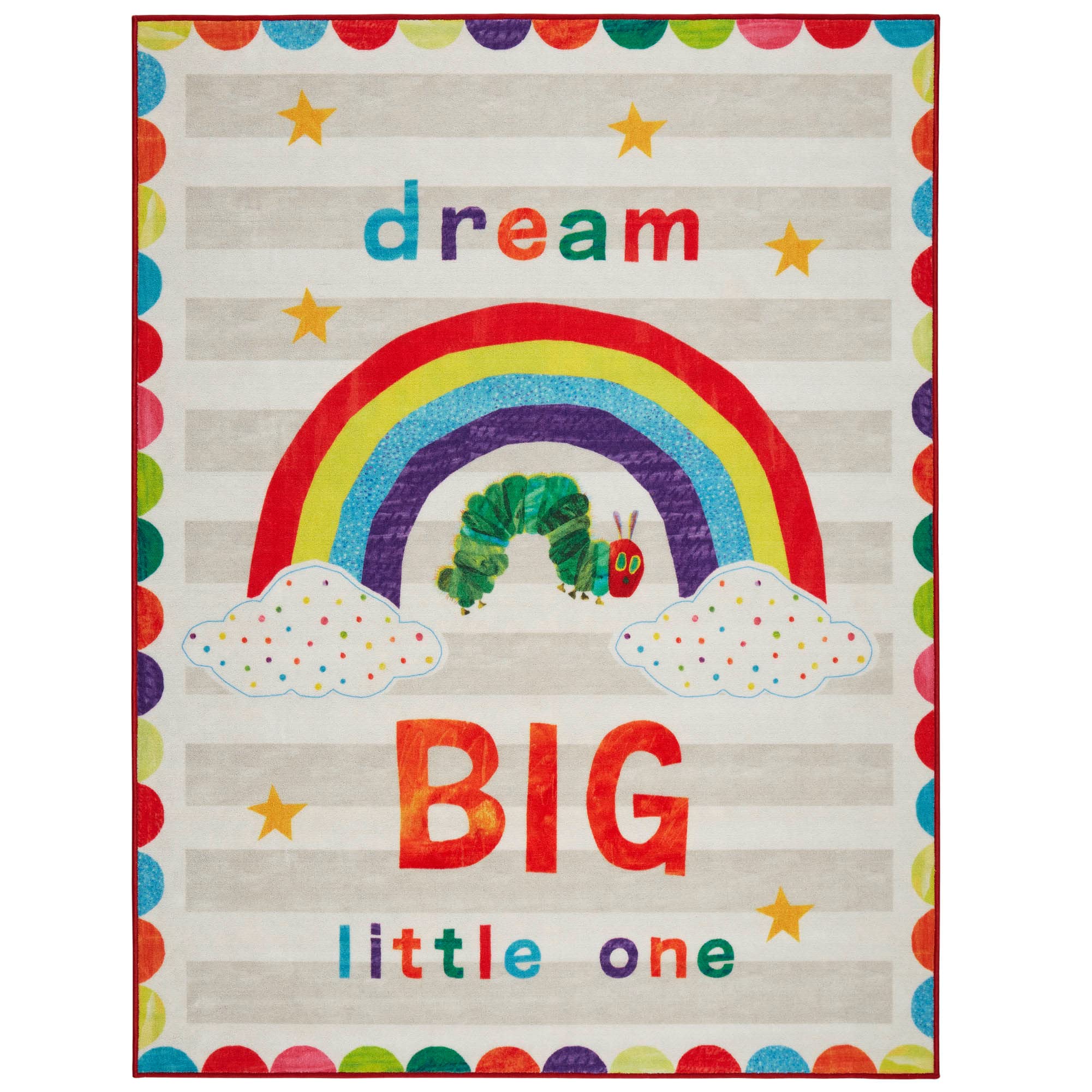 Eric Carle The Very Hungry Caterpillar Kids Area Rug - Machine Washable Nursery Rug 6'6