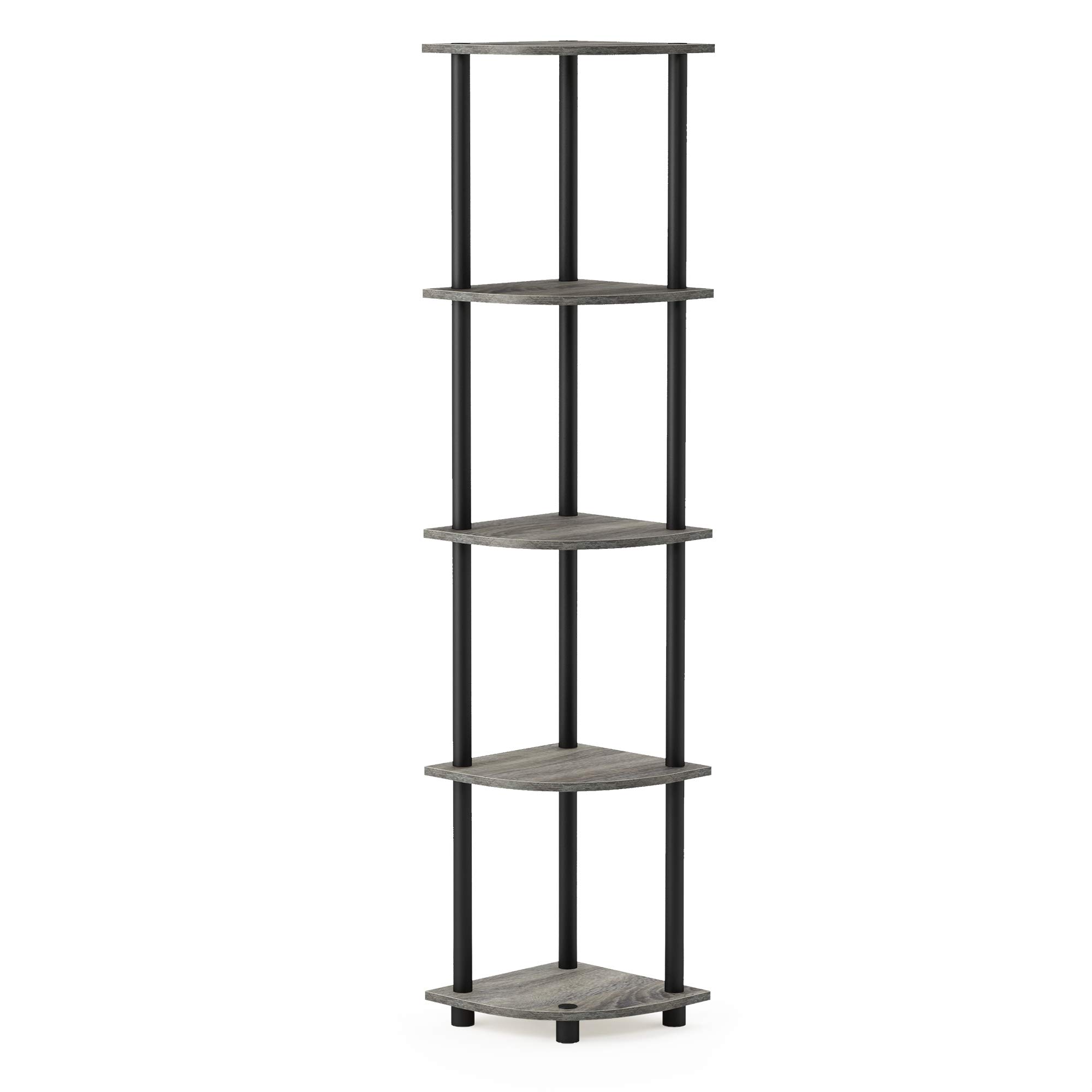 Furinno 5-Tier No-Tool Assembly Oak Bookshelf - Perfect for Home Office, Living Room, and Bedroom Storage