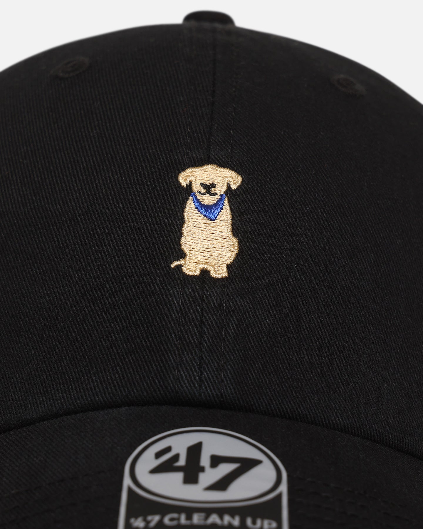 47 Brand Yellow Labrador 'Dog Collection' 47 Clean Up Adjustable Strapback Hat - Black Baseball Cap for Dog Lovers, Outdoor Activities & Casual Wear
