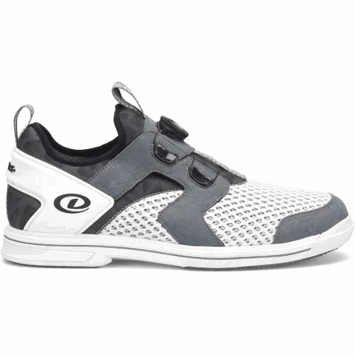 Dexter Men's DexLite Pro BOA Bowling Shoes - White/Grey - Right Hand - Perfect for League Play & Tournament Bowling