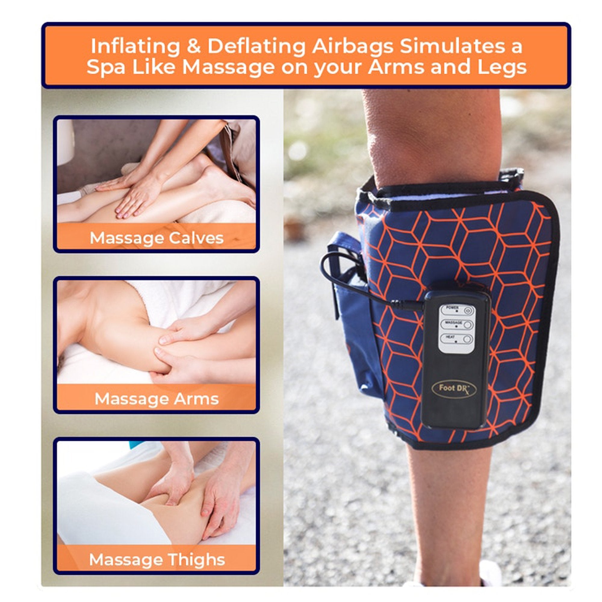 AirOsage Cordless Compression Air Therapy Massager for Pain Relief & Muscle Recovery - Portable Deep Tissue Massage Device for Athletes, Office Workers & Home Use