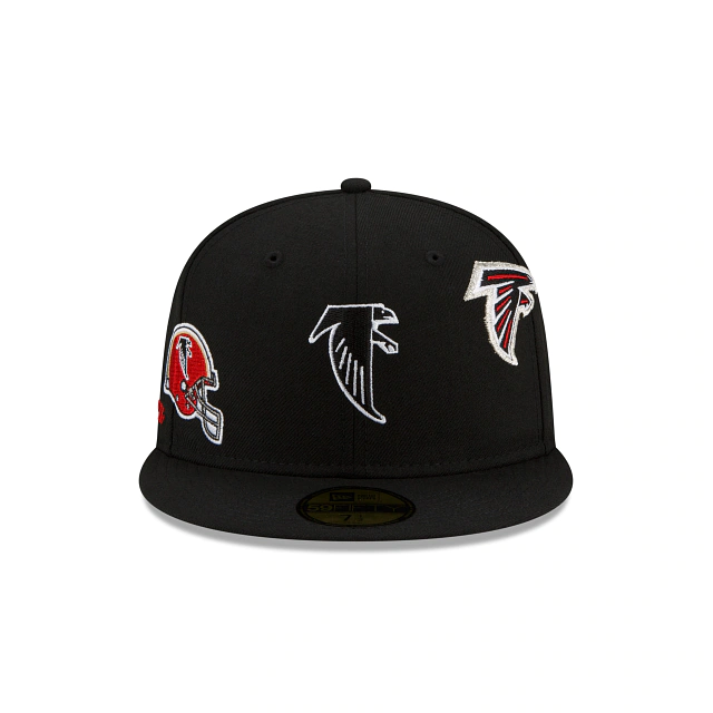 Atlanta Falcons Just Don Black NFL 59FIFTY Fitted Hat for Men - Official Licensed Snapback Cap for Football Games & Streetwear Fashion