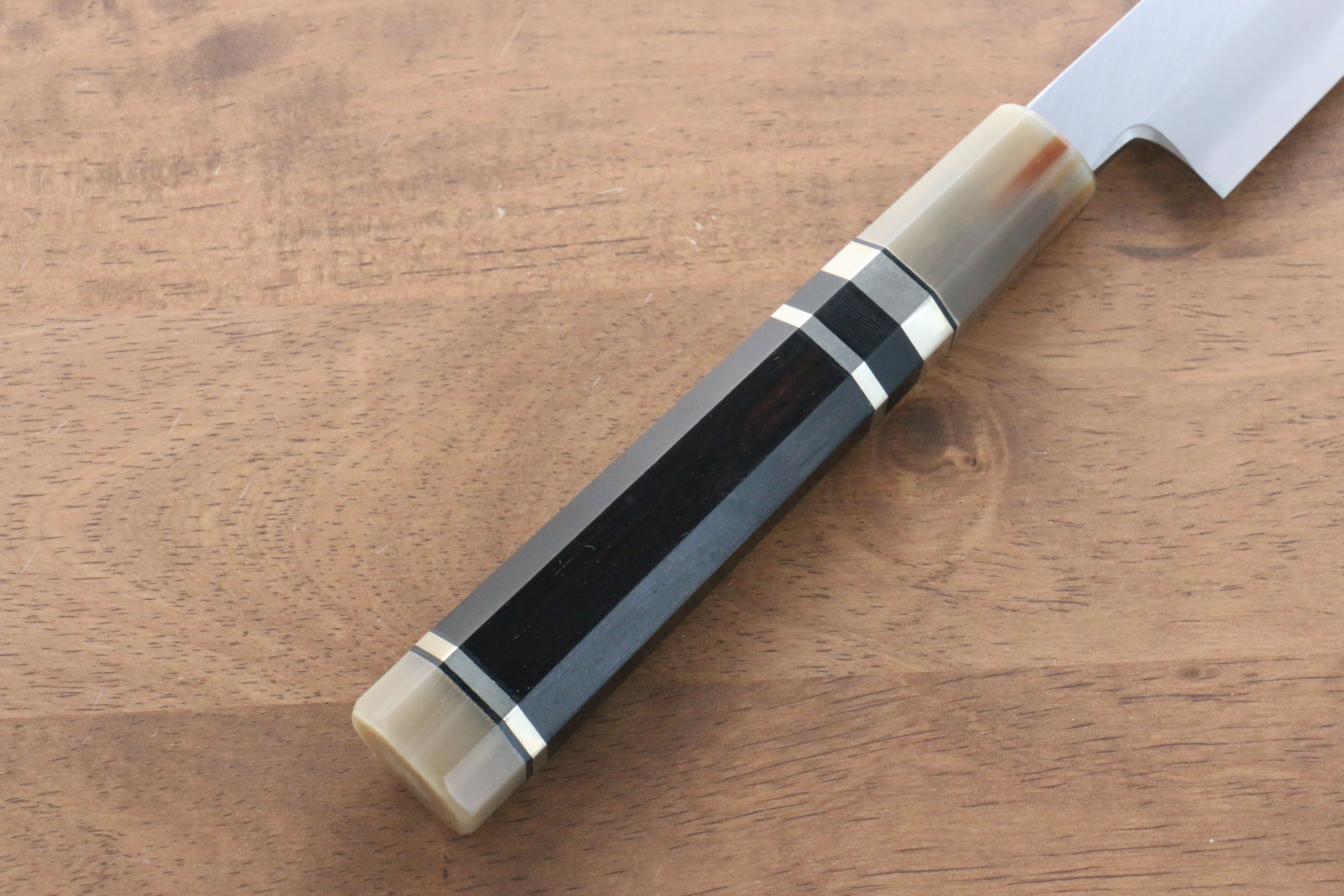 Premium Jikko Shiko White Steel Sakimaru Yanagiba 300mm Japanese Sushi Knife - Ebony Wood Handle with Double Ring Design - Perfect for Sushi Chefs & Professional Kitchen Use