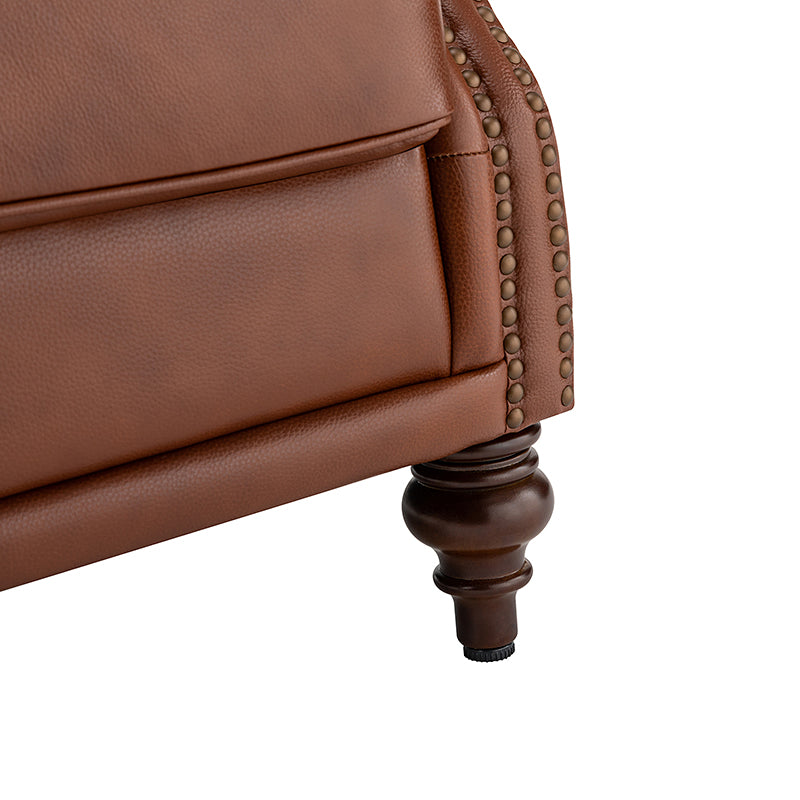 Premium Raquel Genuine Leather Armchair - Heavy Duty Solid Wood Frame - Luxury Living Room Seating for Home Office & Lounge Areas