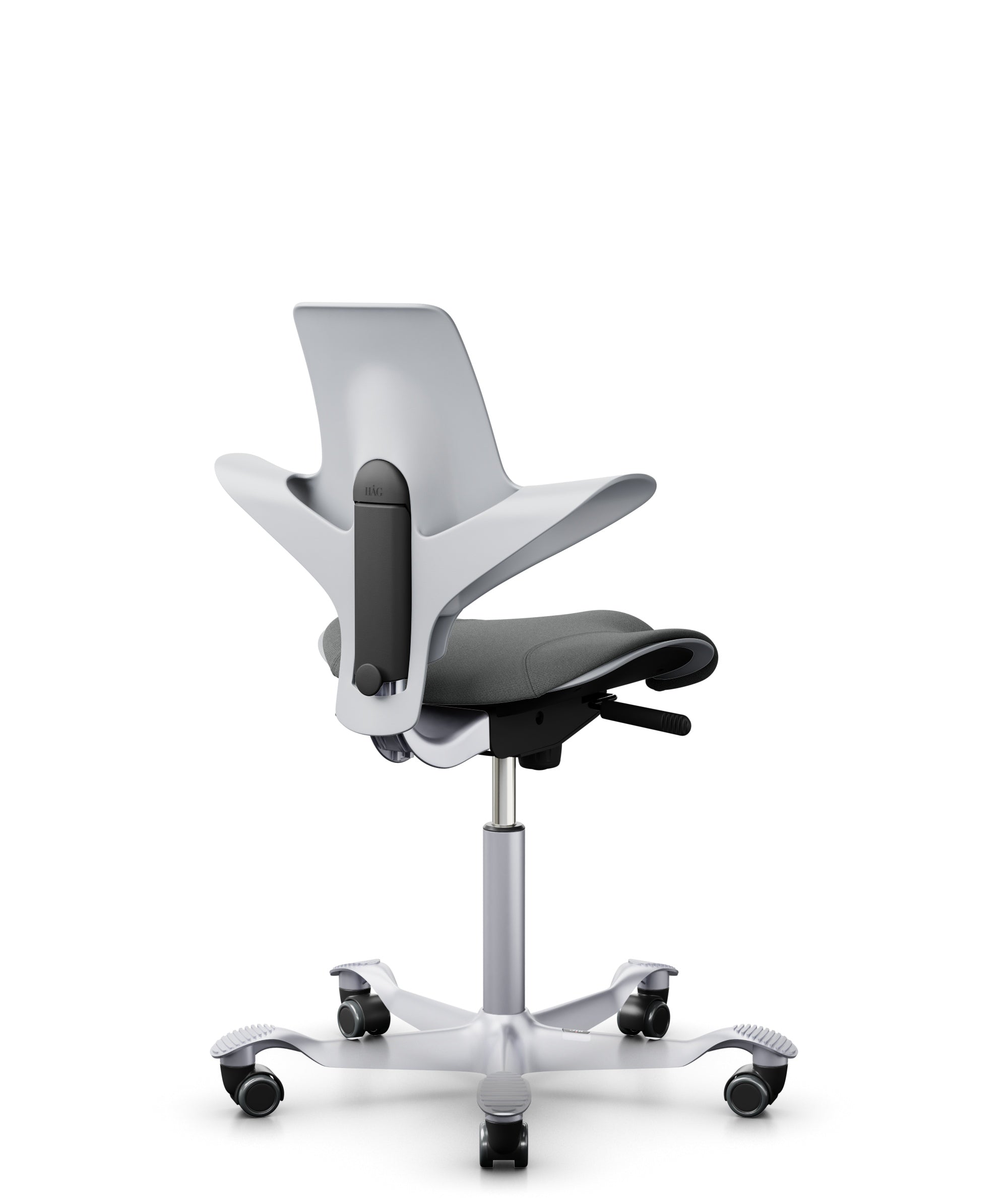HÅG Capisco Puls 8020 Ergonomic Office Chair - Grey & Silver Mesh Back with Adjustable Height - Perfect for Home Office, Gaming & Workspace Comfort