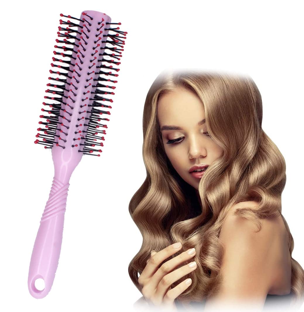 **Ekan Round Hair Brush for Blow Drying & Styling - Soft Bristles Lightweight Volumizing Brush for All Hair Types (Women & Men) - Perfect for Wet & Dry Hair, Salon-Quality Styling at Home**    *(Use for blowouts, curls, volume, and smooth styles - ideal for daily use, travel, and professional results!)*
