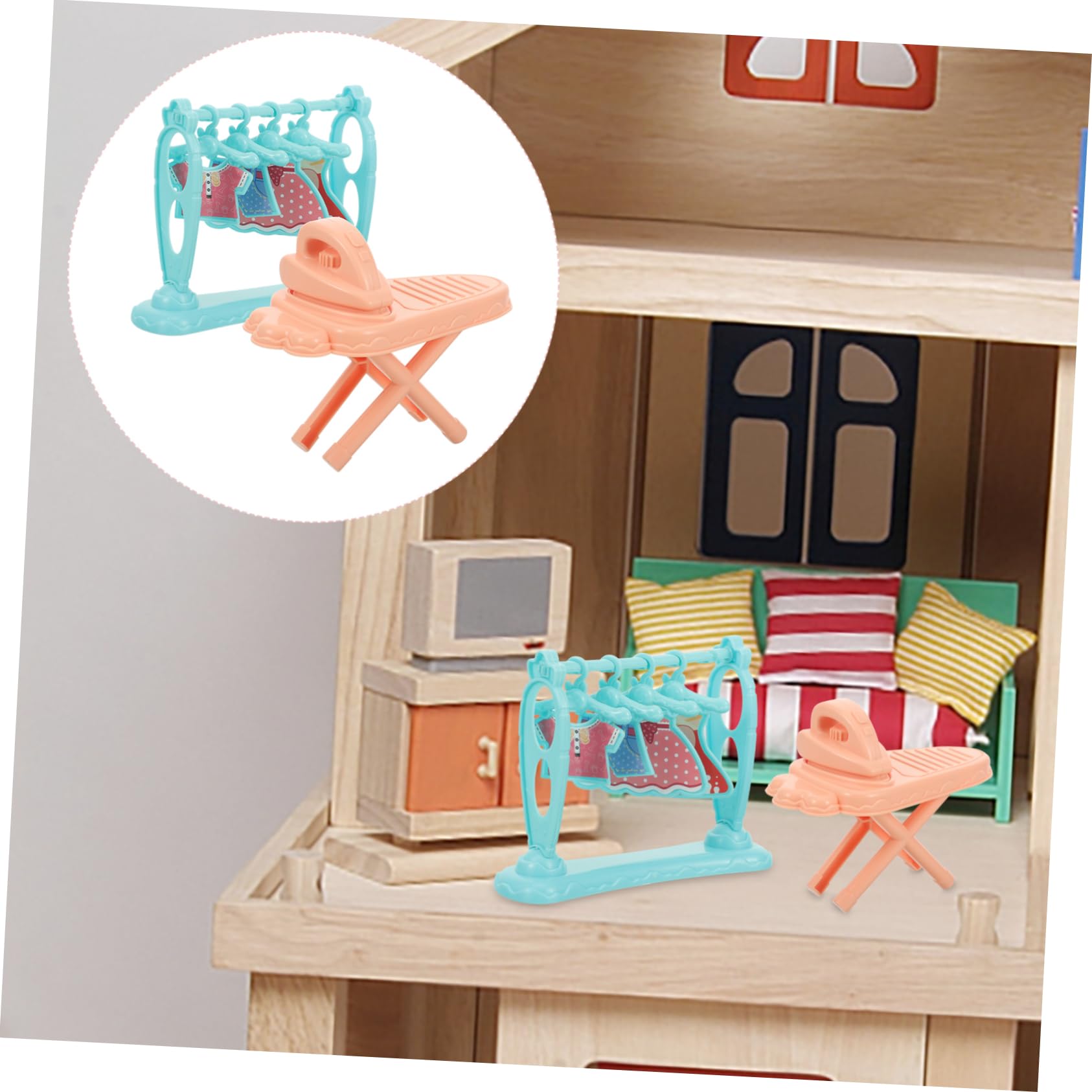 IWOWHERO 12-Piece Doll Clothes Storage Rack Set - Plastic Garment Organizer for Barbie & American Girl Doll Outfits - Perfect for Kids' Room Organization & Playtime Display