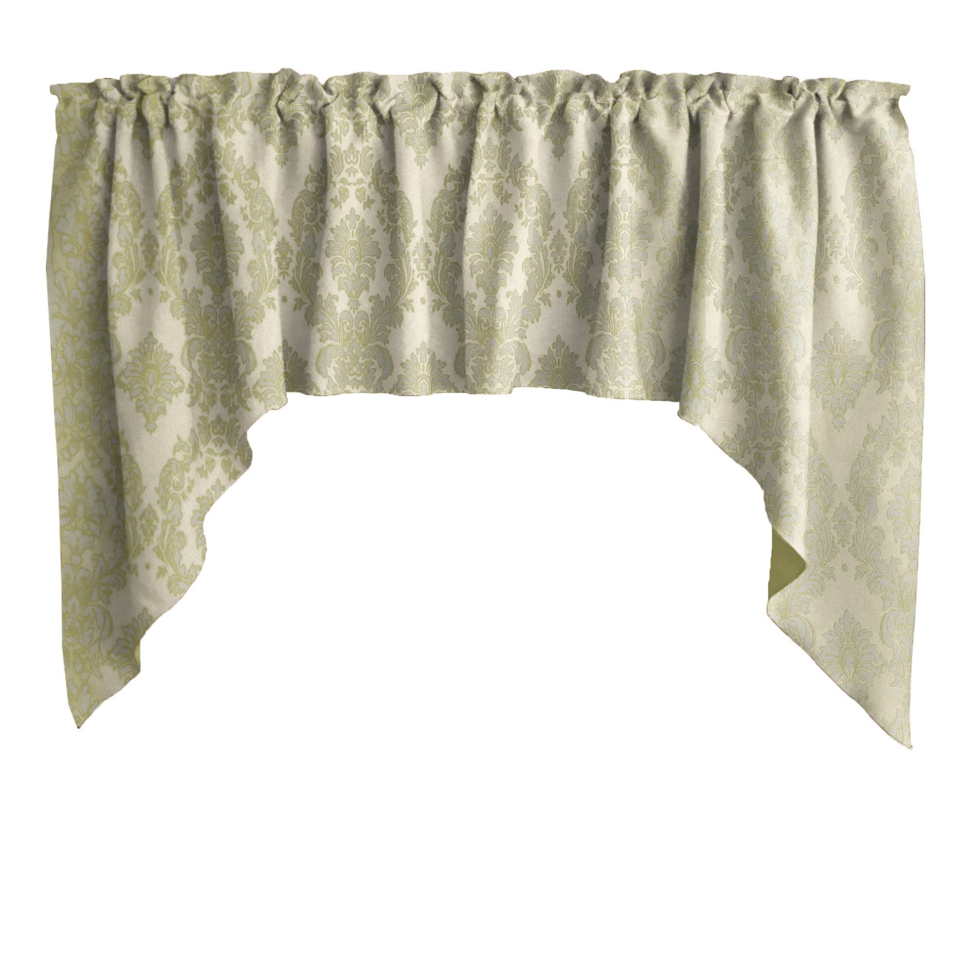 Lovemyfabric Damask Taffeta Polyester Swag Valance Window Treatment - 58