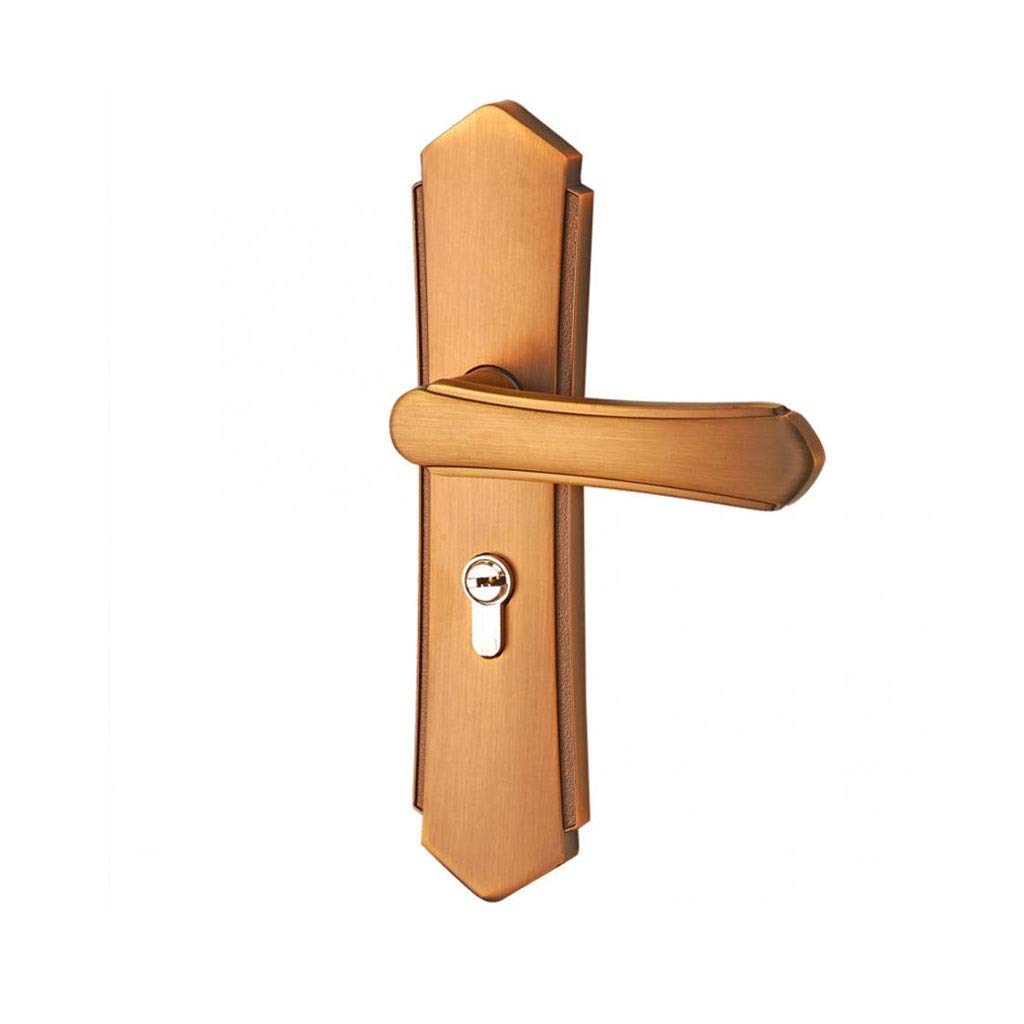 Vintage European Style Door Lock Set - Antique Bedroom Door Handle with Key, Interior Safety Lock for Home, Office & Cabinets | Secure & Stylish Room Decor