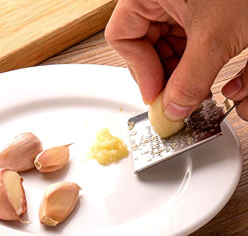 WOIWO Manual Garlic Press & Ginger Grinder - Stainless Steel Kitchen Gadget for Mashing Garlic, Ginger & Herbs - Perfect for Cooking, Baking & Meal Prep