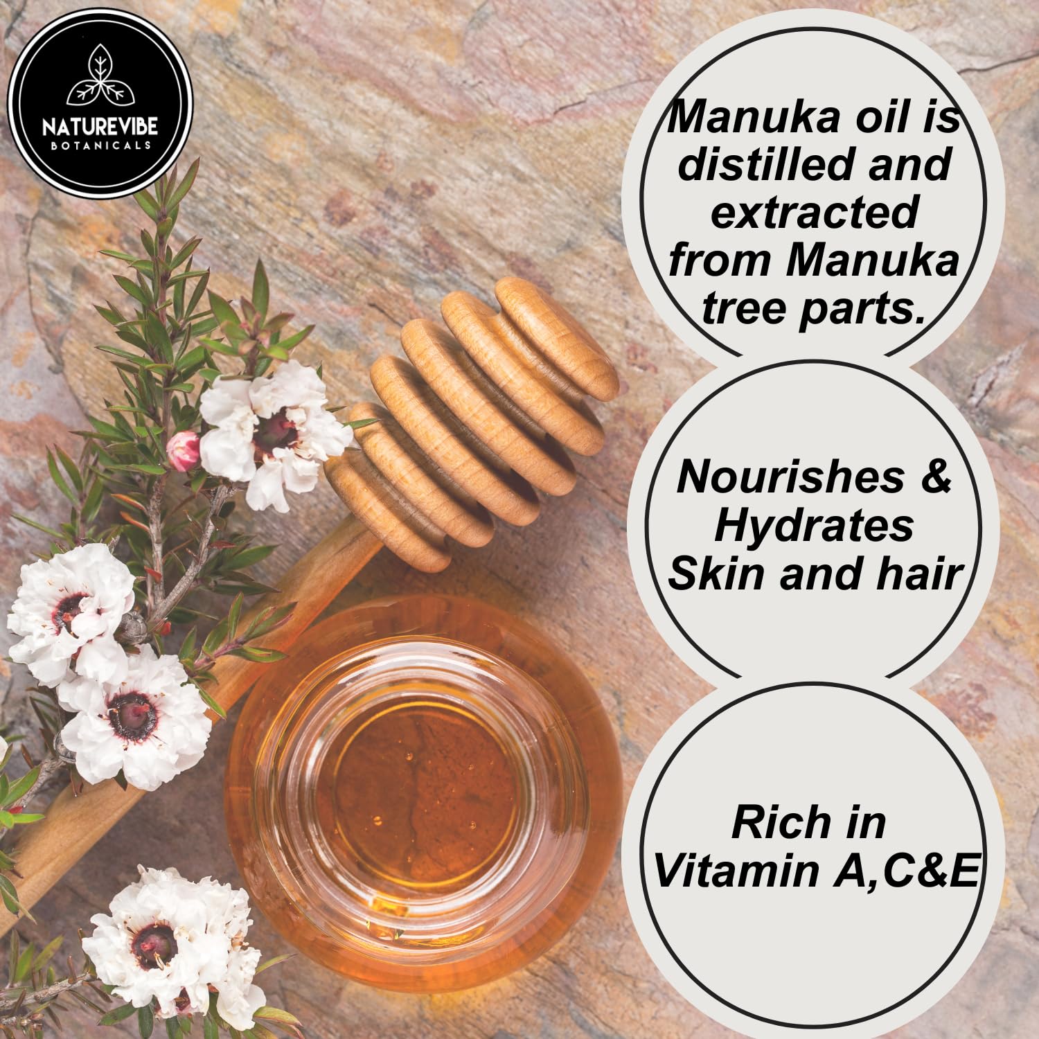 Naturevibe Botanicals Manuka Oil 32oz & Argan Oil 32oz Combo Set - Pure Essential Oils for Skin, Hair & Aromatherapy | Perfect for Massage, DIY Beauty & Relaxation