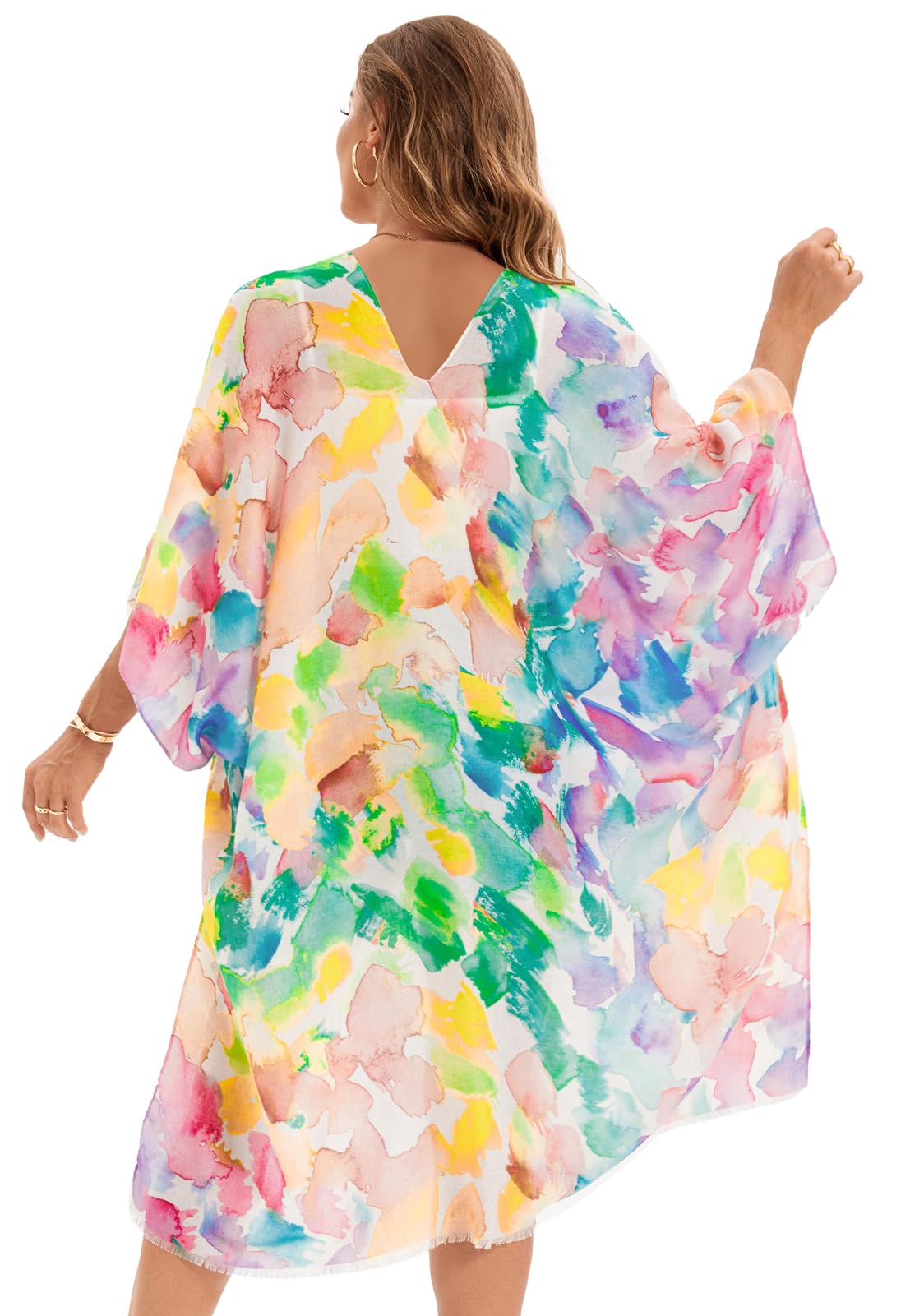 Women's Summer Beach Cover Up - Lightweight Loose Kimono Cardigan for Swimwear | Casual Swim Suit Coverups | Perfect for Pool, Beach Vacation & Resort Wear