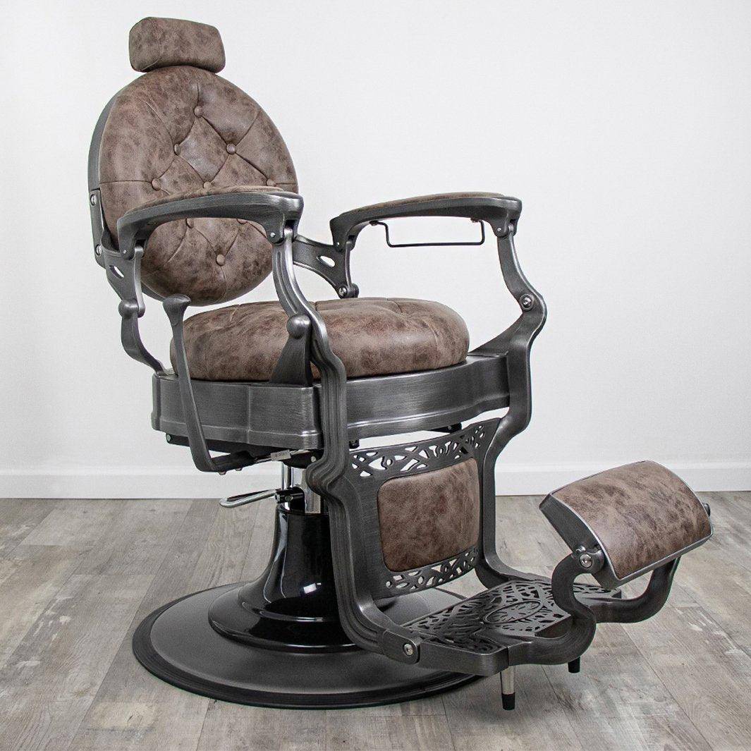 Professional Barber Chair for Salon & Home Use - Heavy Duty Hydraulic Styling Chair with Adjustable Height & Reclining Backrest - Perfect for Haircuts, Shaves & Styling