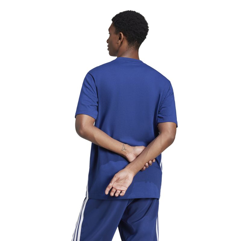 Adidas Men's Essentials 3-Stripes Cotton Jersey T-Shirt - Comfortable Casual Wear for Gym, Workout & Everyday Use